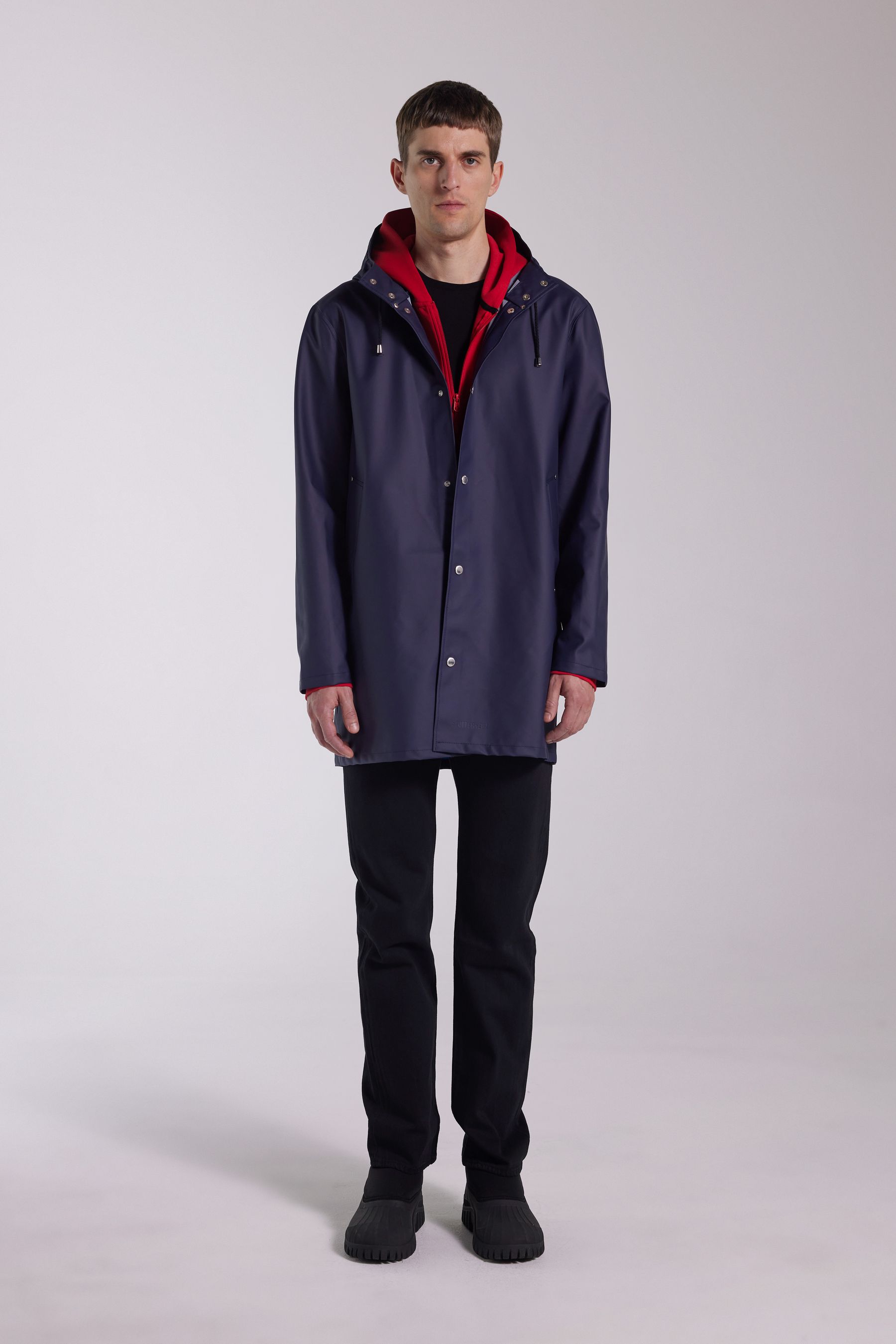 stutterheim stockholm lightweight raincoat navy men jackets raincoats