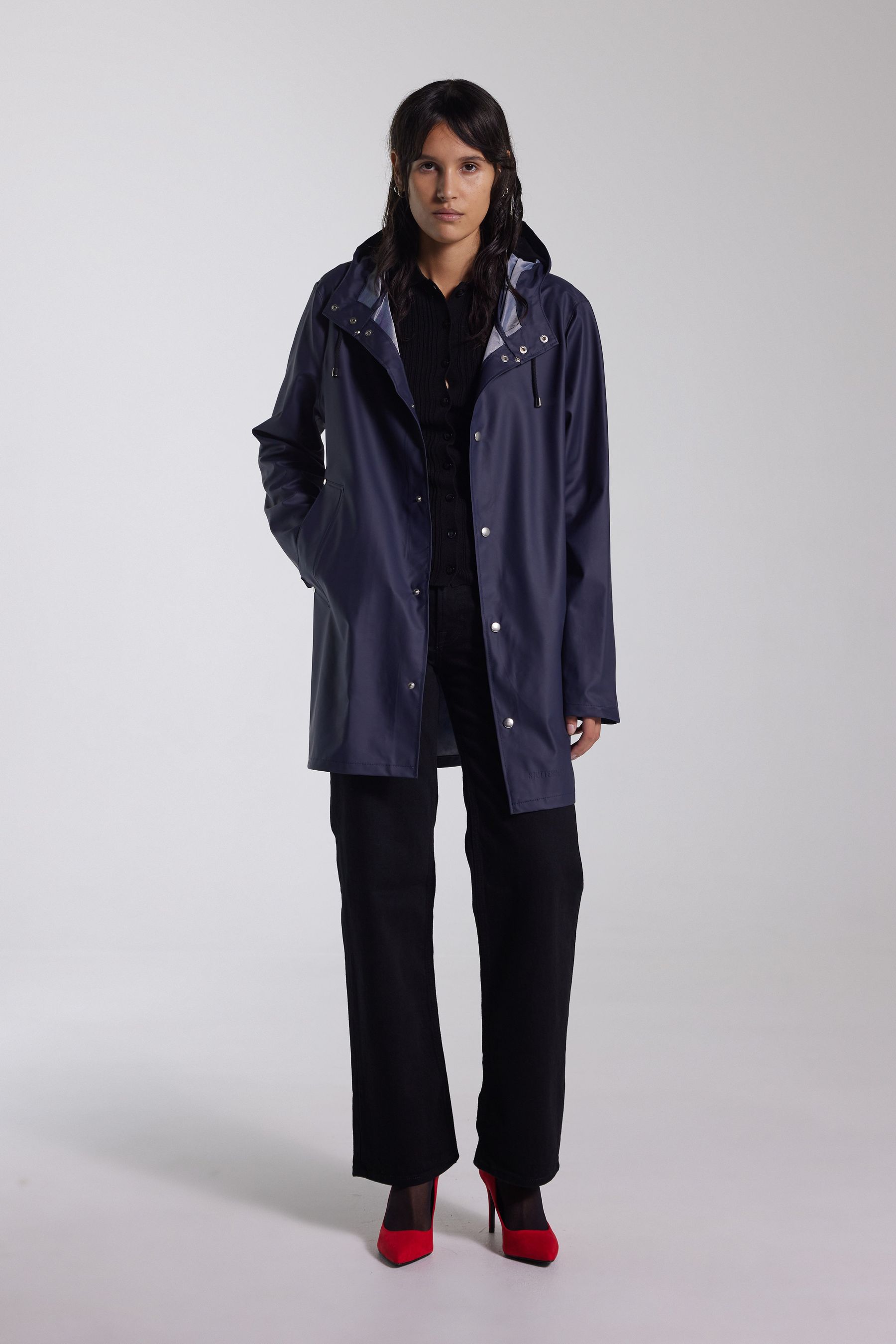 stutterheim stockholm lightweight raincoat navy men jackets raincoats