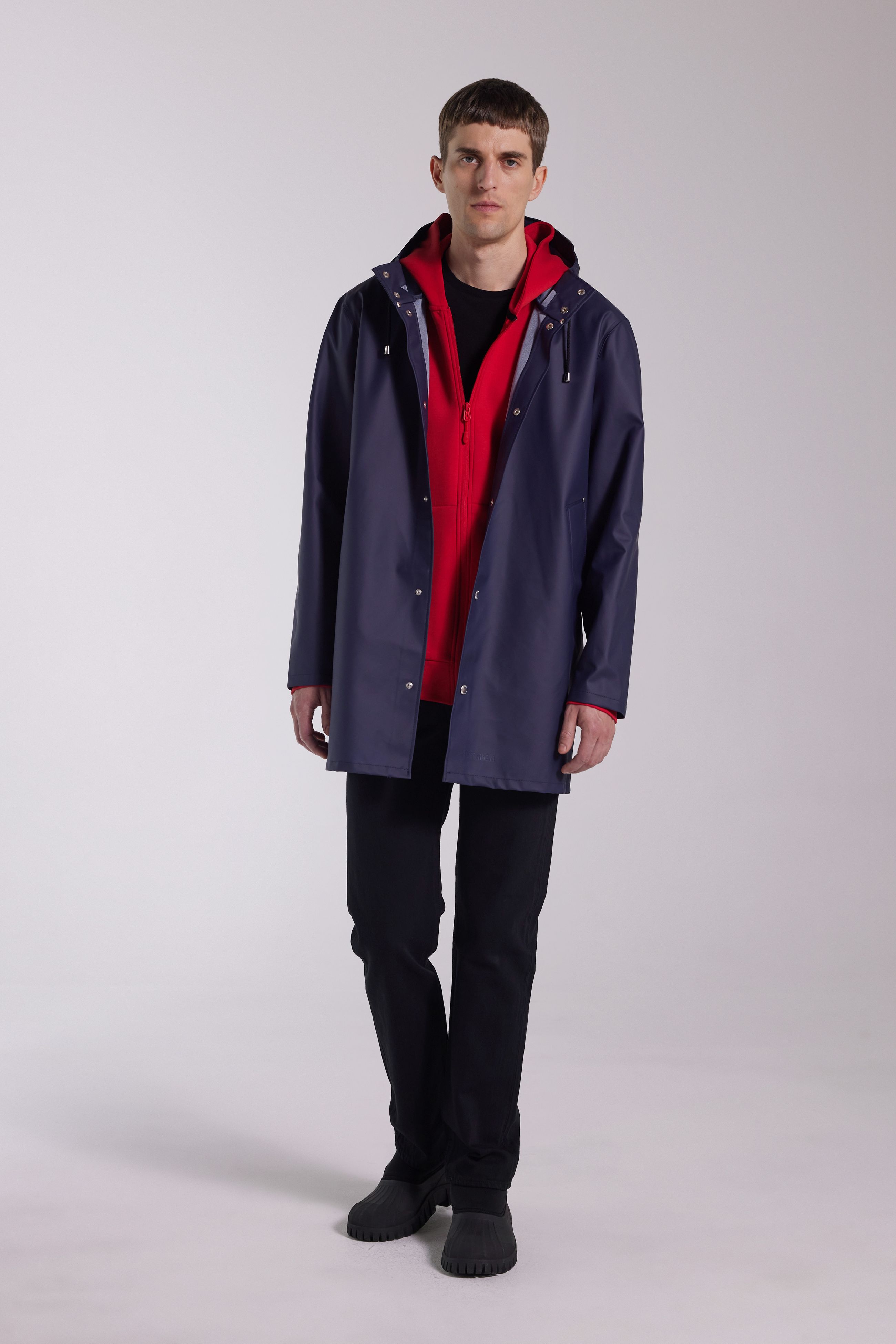 stutterheim stockholm lightweight raincoat navy men jackets raincoats