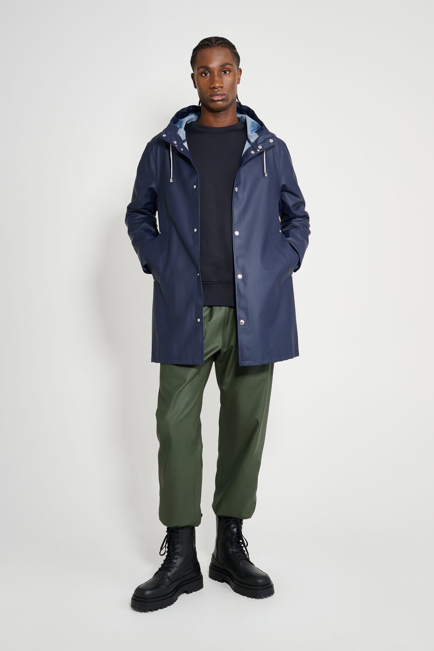 stutterheim stockholm lightweight raincoat navy men jackets raincoats