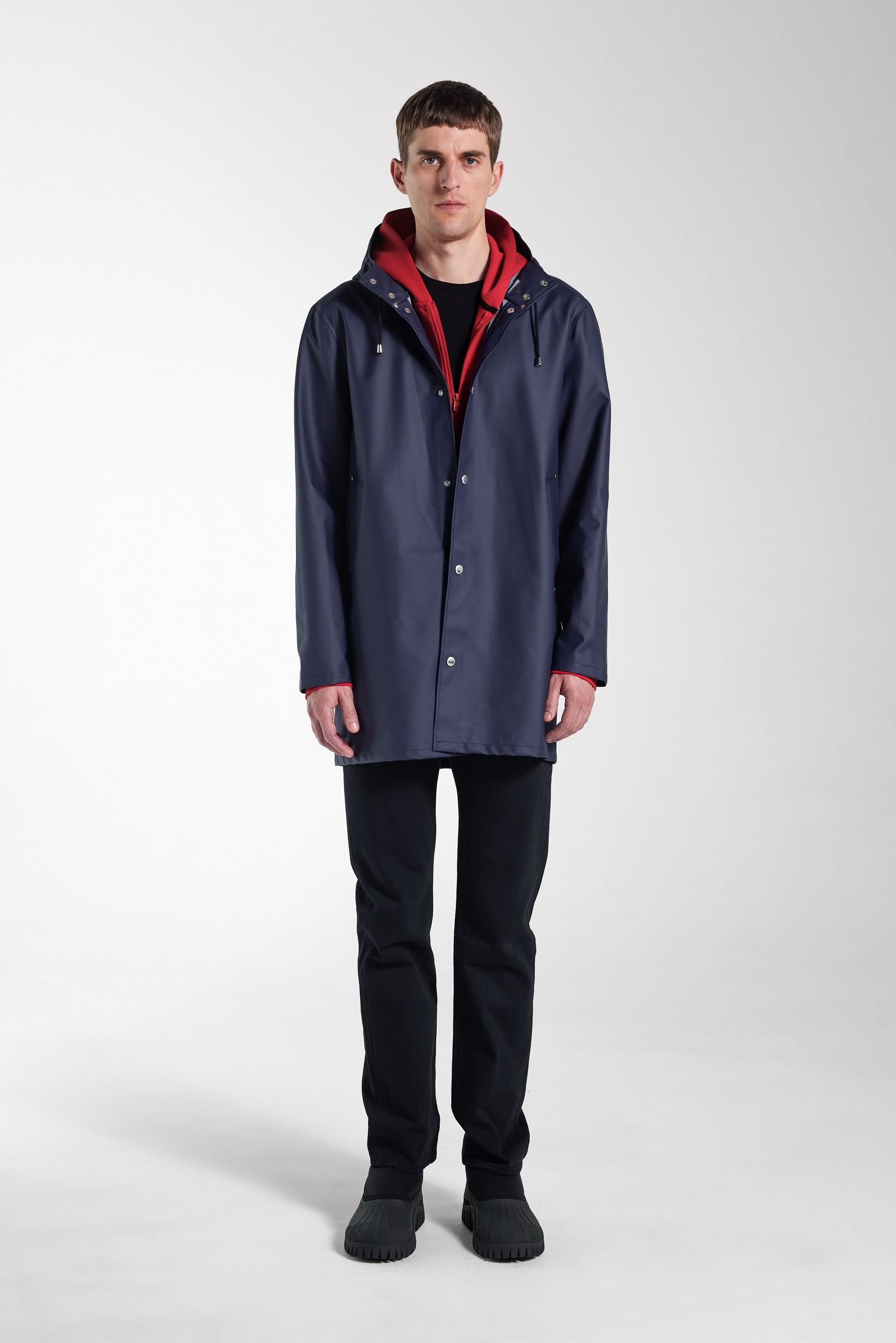 stutterheim stockholm lightweight raincoat navy men jackets raincoats