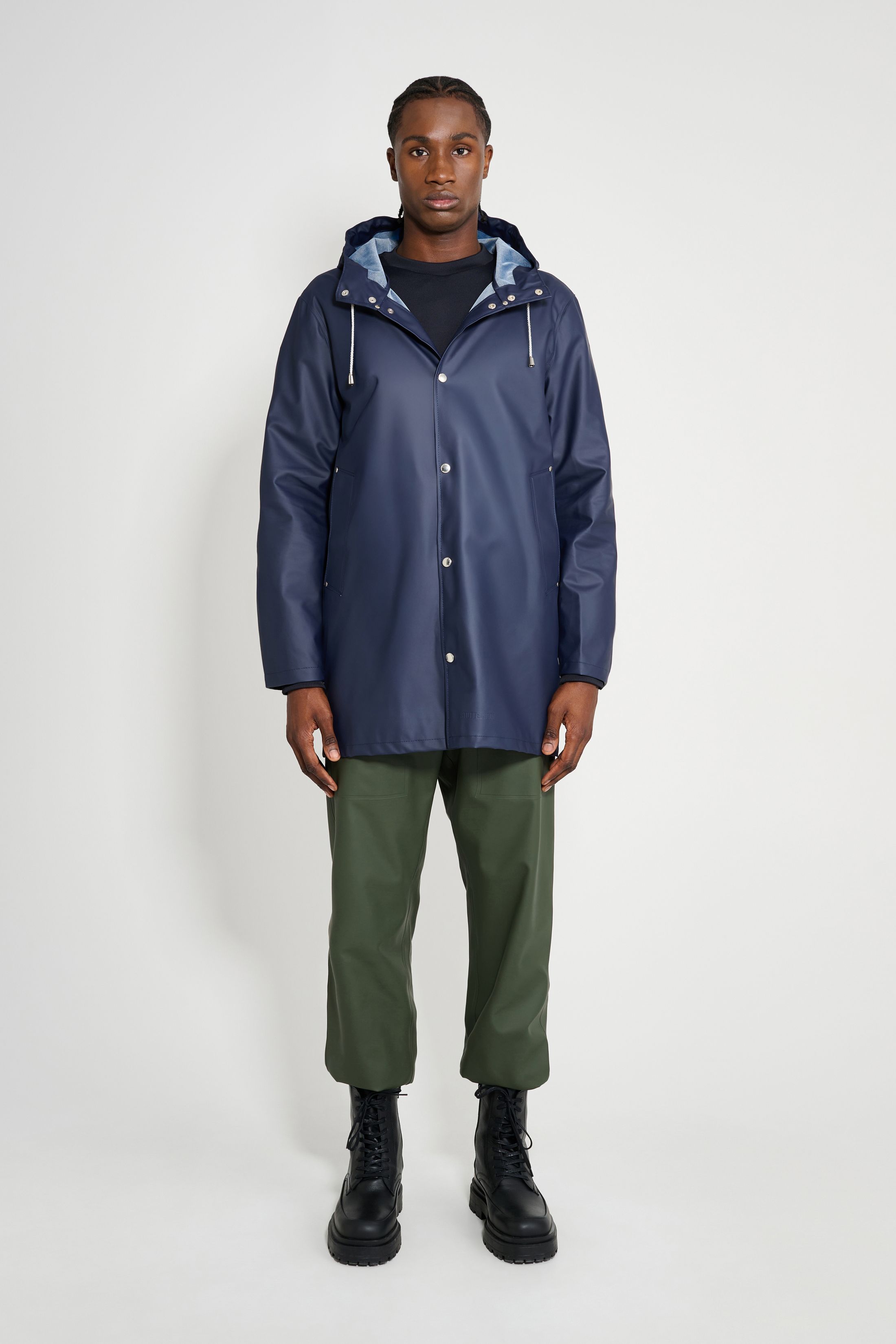 stutterheim stockholm lightweight raincoat navy men jackets raincoats