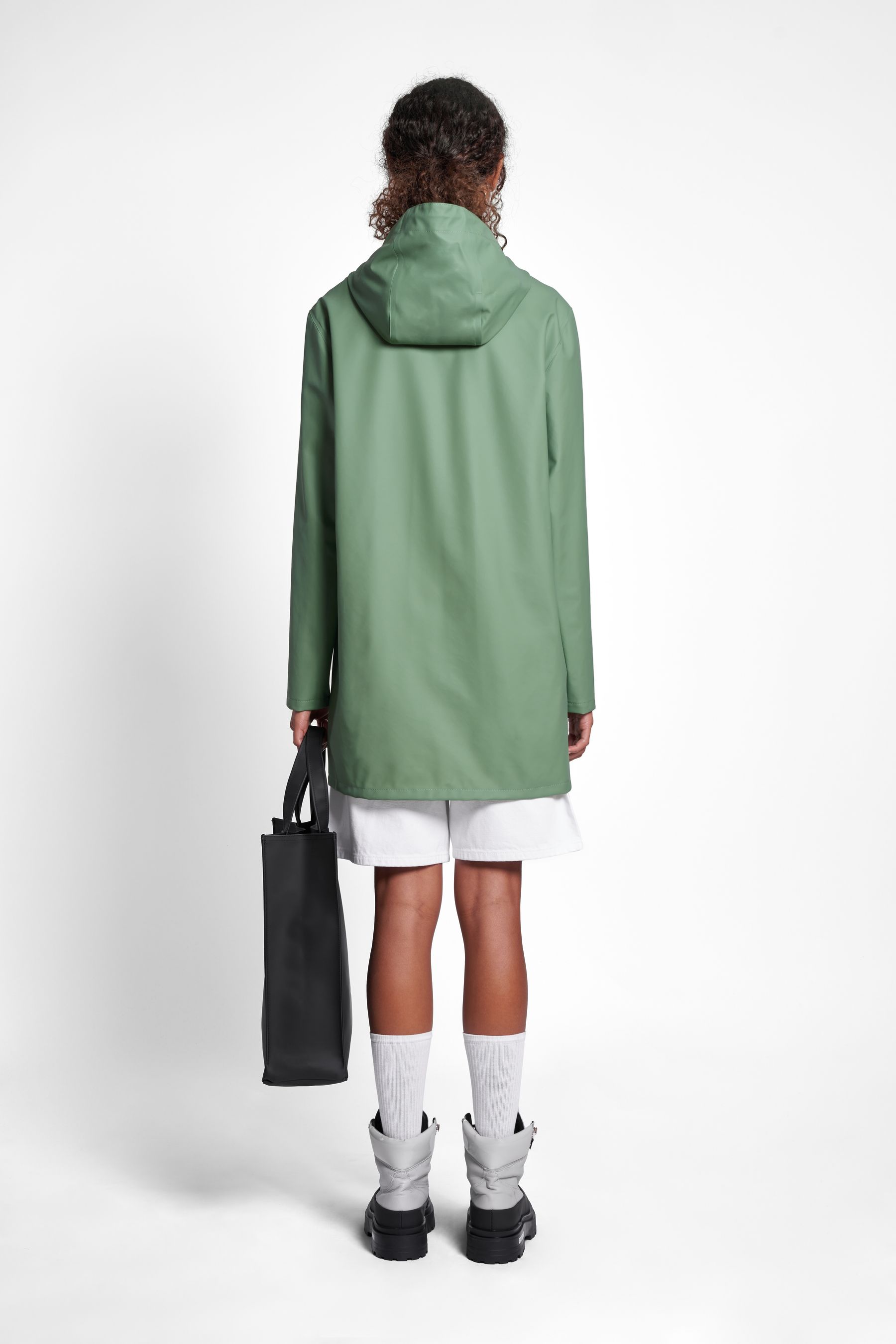 stutterheim stockholm lightweight raincoat loden green women jackets raincoats