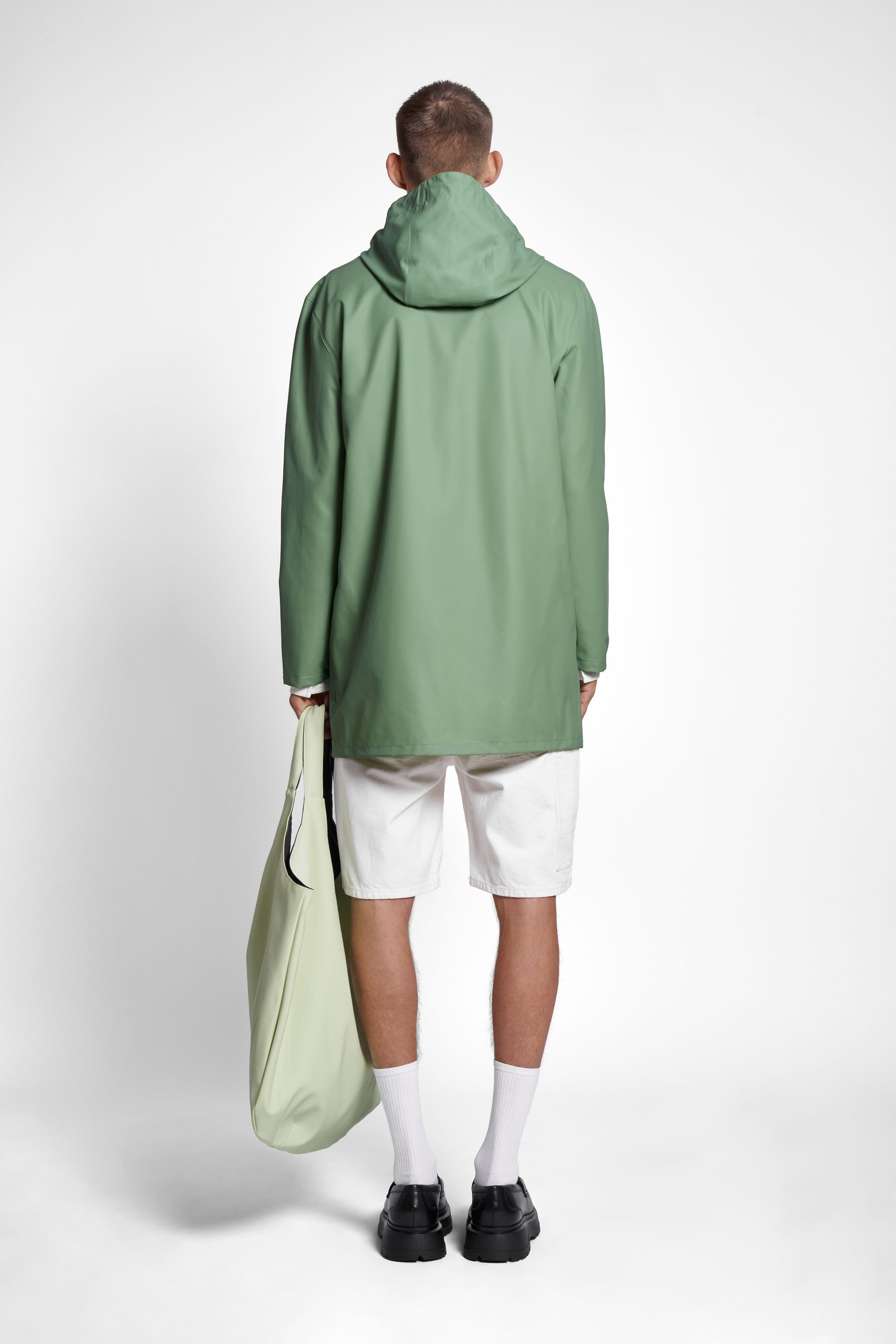 stutterheim stockholm lightweight raincoat loden green women jackets raincoats