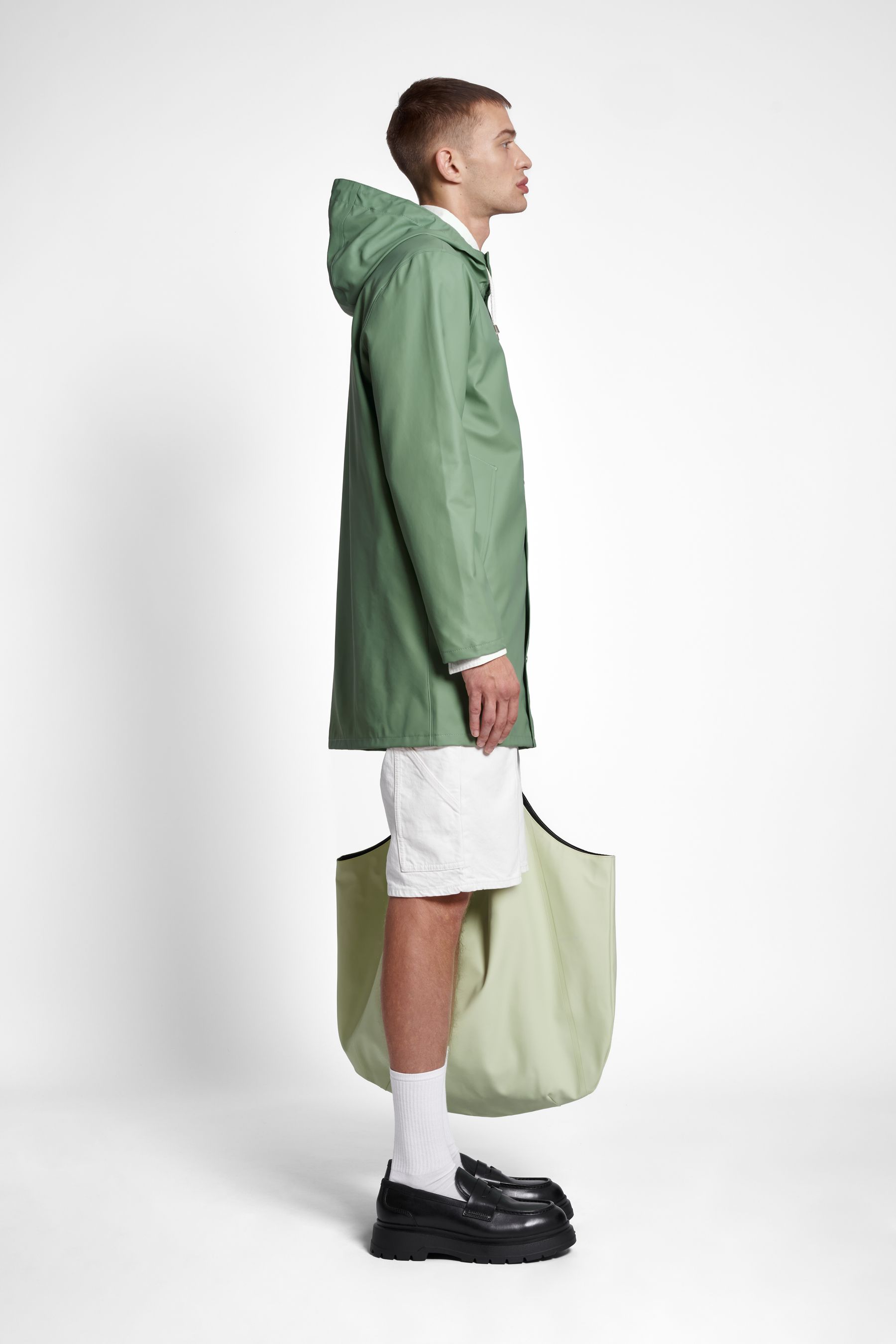 stutterheim stockholm lightweight raincoat loden green women jackets raincoats
