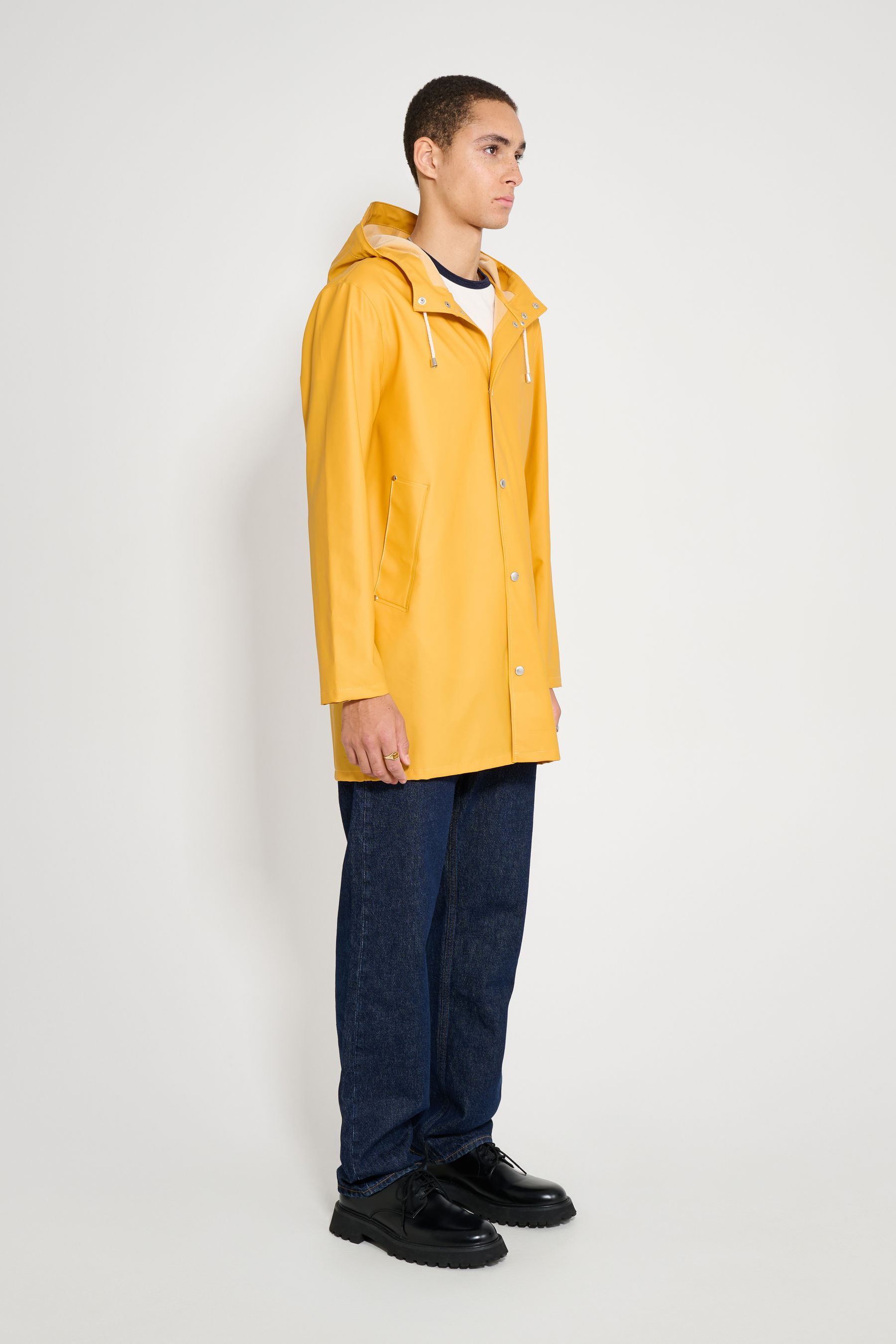 stutterheim stockholm lightweight raincoat warm honey men jackets raincoats