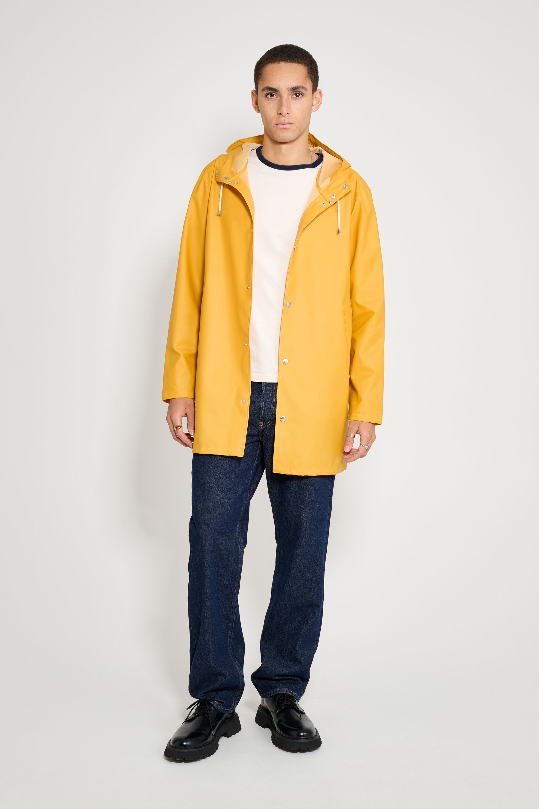 stutterheim stockholm lightweight raincoat warm honey men jackets raincoats