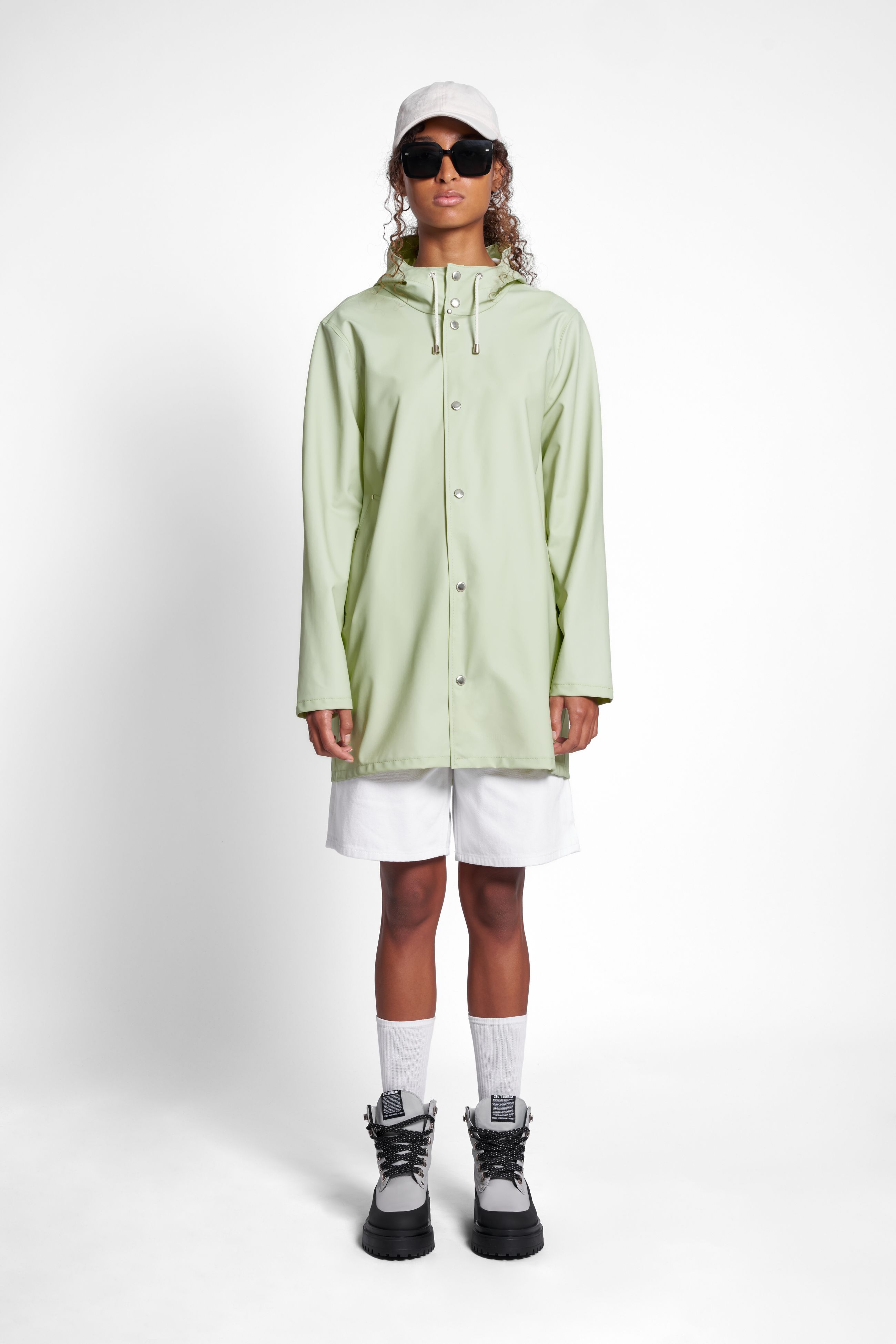 stutterheim stockholm lightweight raincoat seafoam green women jackets raincoats