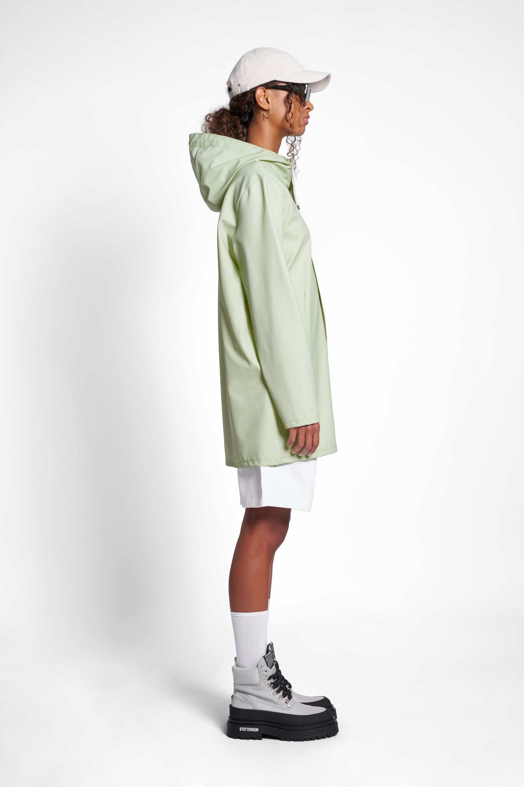 stutterheim stockholm lightweight raincoat seafoam green women jackets raincoats