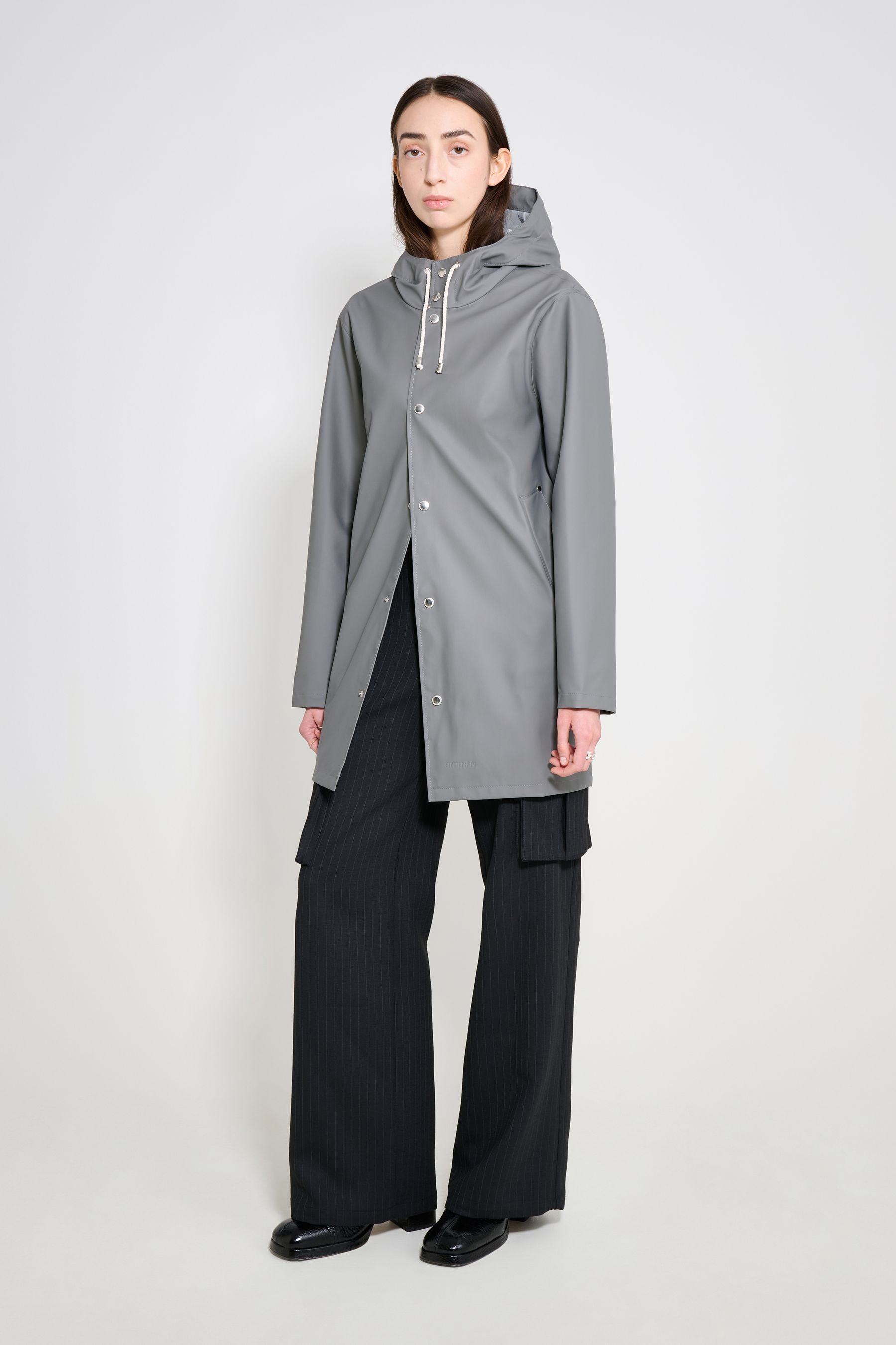 stutterheim stockholm lightweight raincoat grey women jackets raincoats