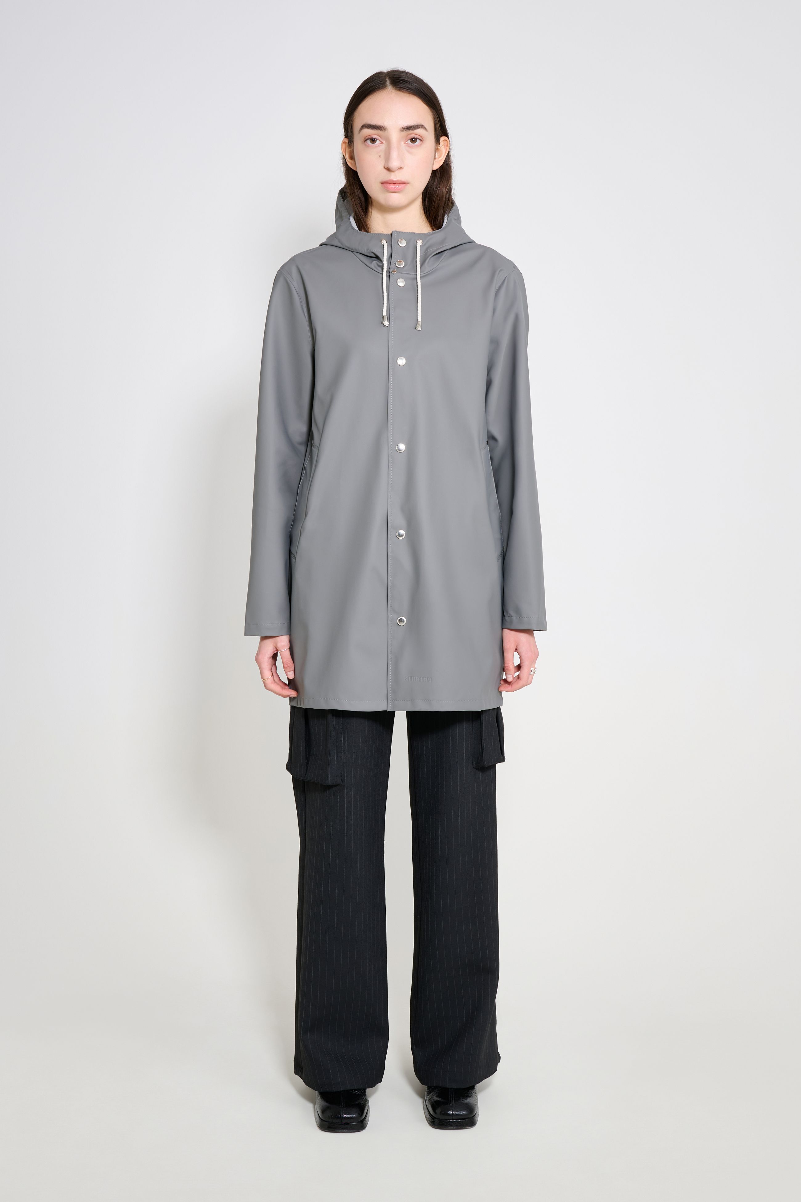 stutterheim stockholm lightweight raincoat grey women jackets raincoats
