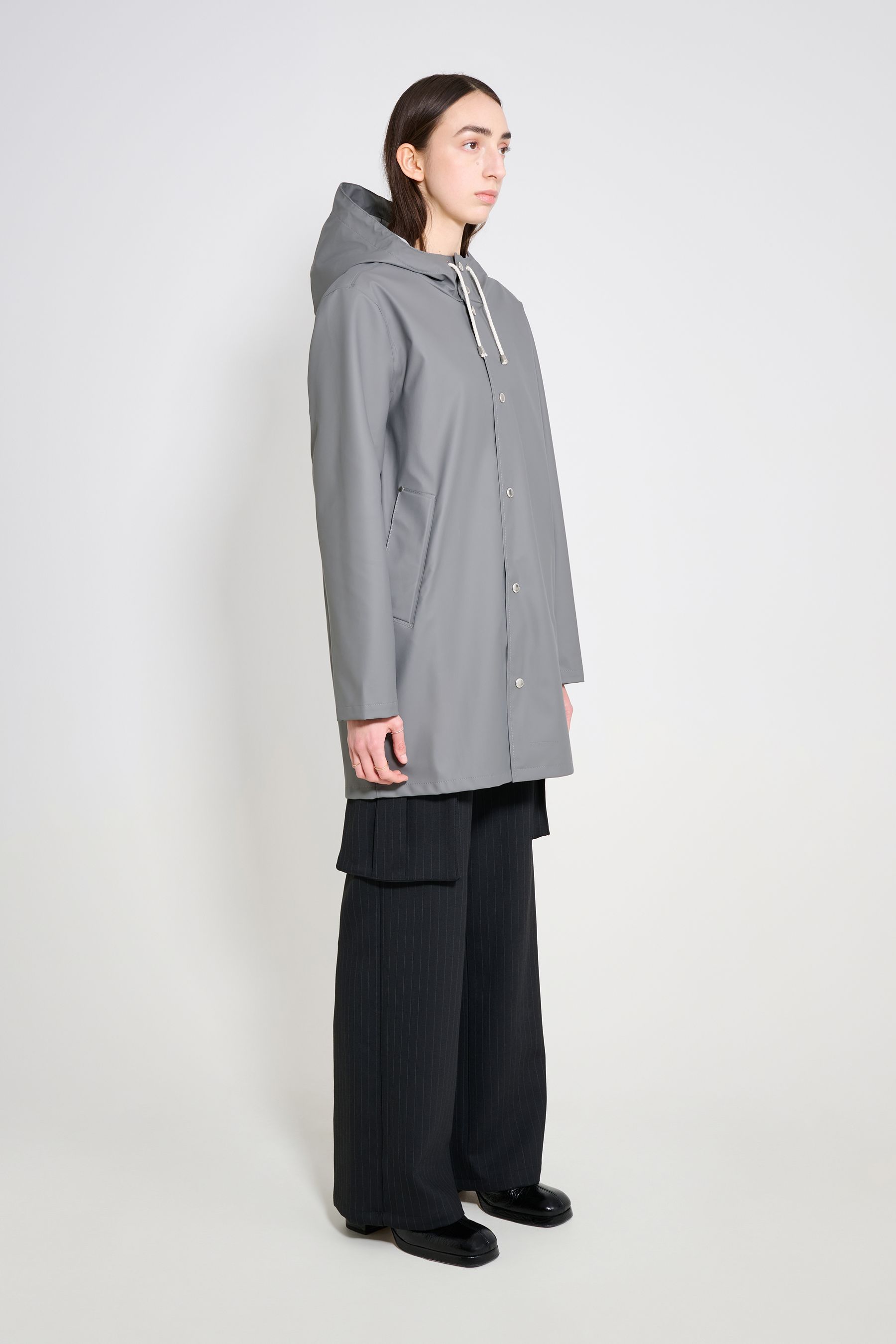 stutterheim stockholm lightweight raincoat grey women jackets raincoats