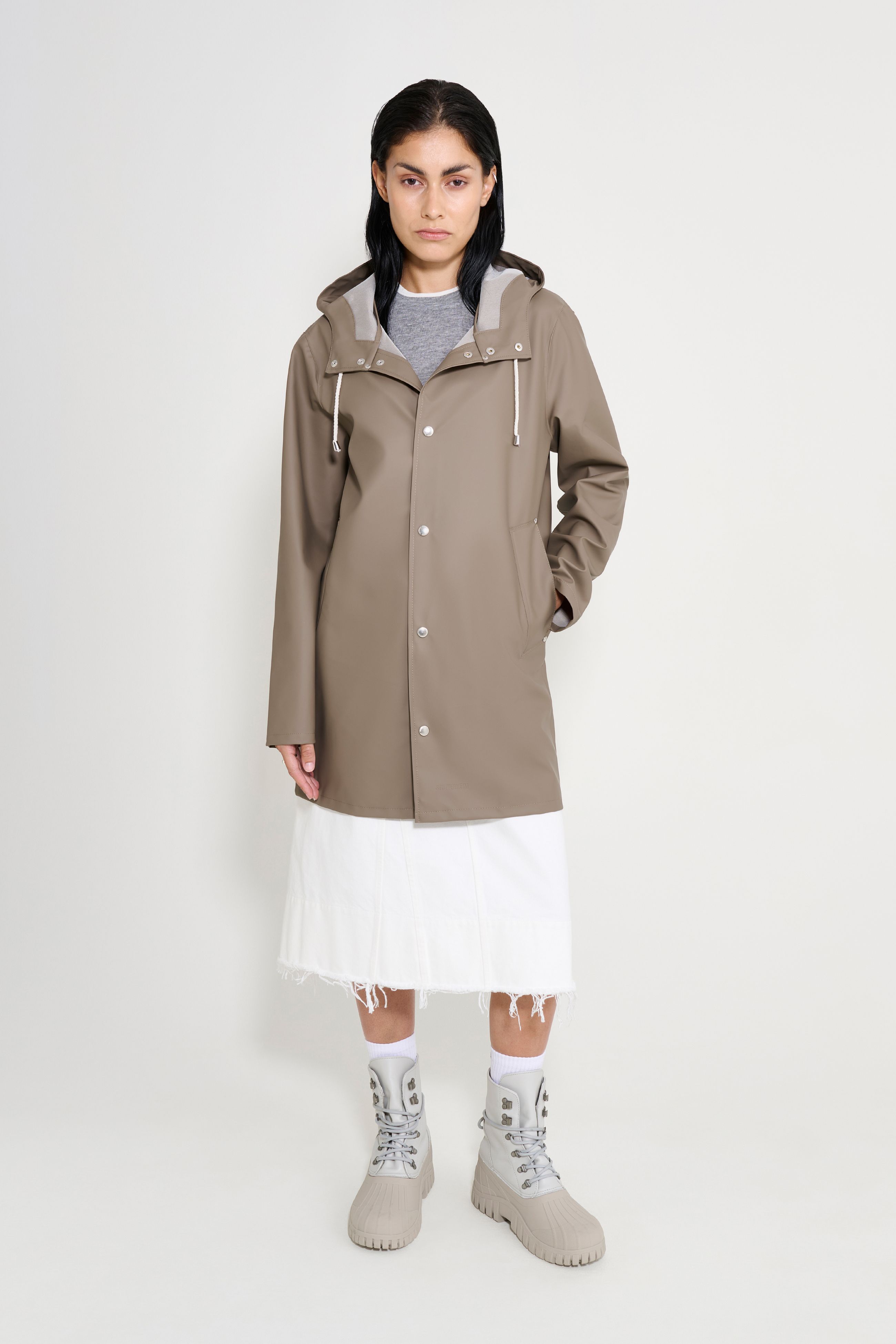 stutterheim stockholm lightweight raincoat mole women jackets raincoats
