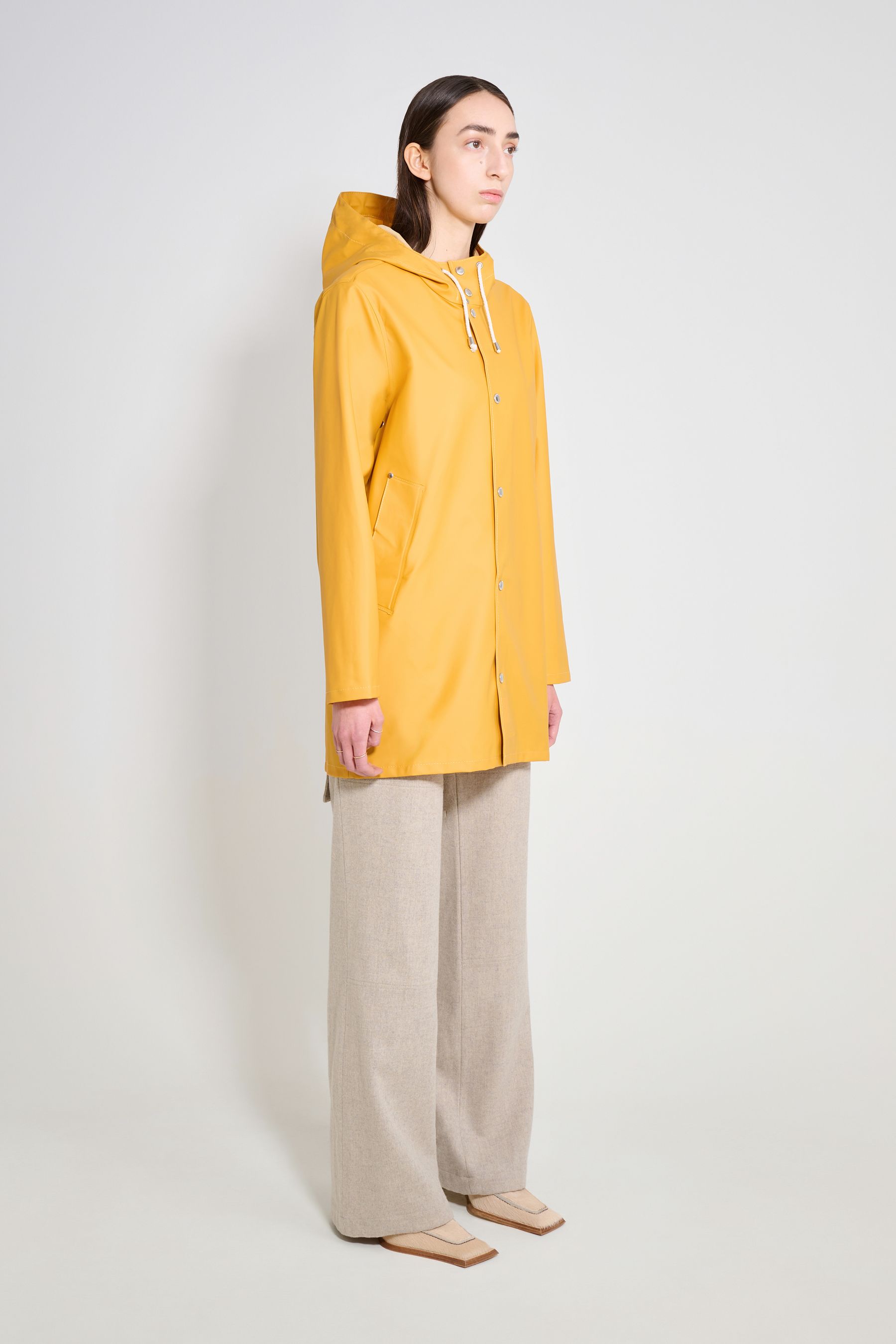 stutterheim stockholm lightweight raincoat warm honey women jackets raincoats