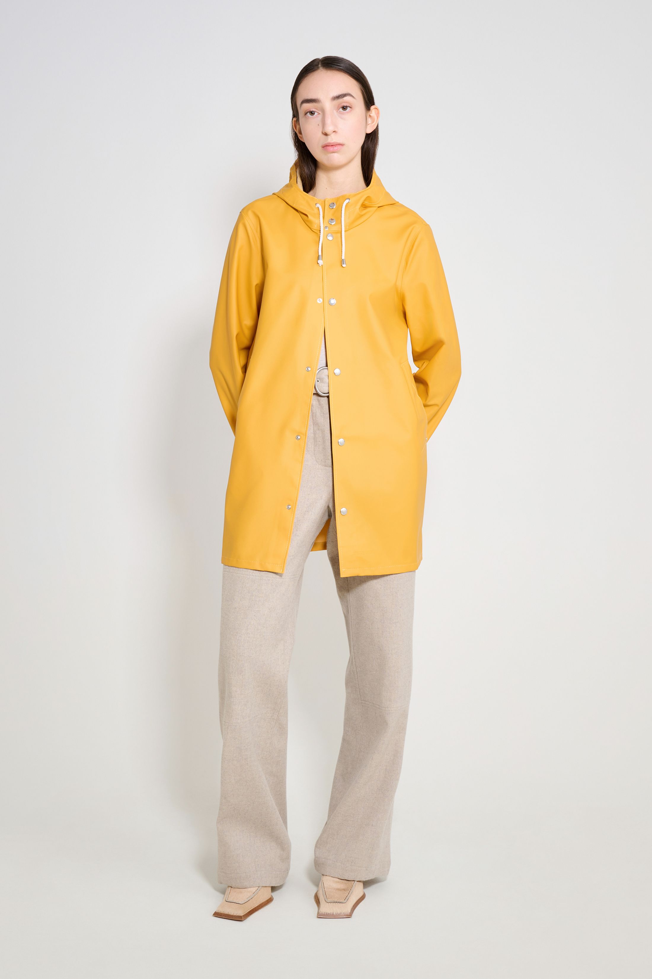 stutterheim stockholm lightweight raincoat warm honey women jackets raincoats
