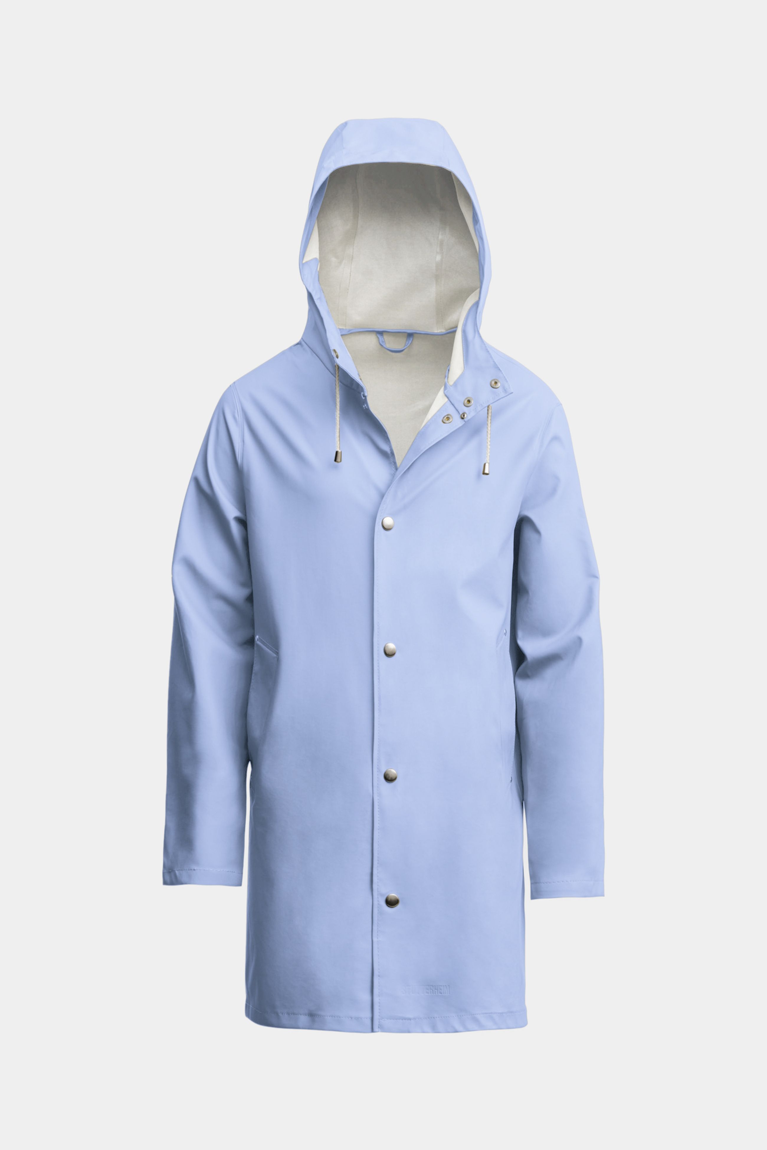 stutterheim stockholm lightweight raincoat light blue men jackets raincoats