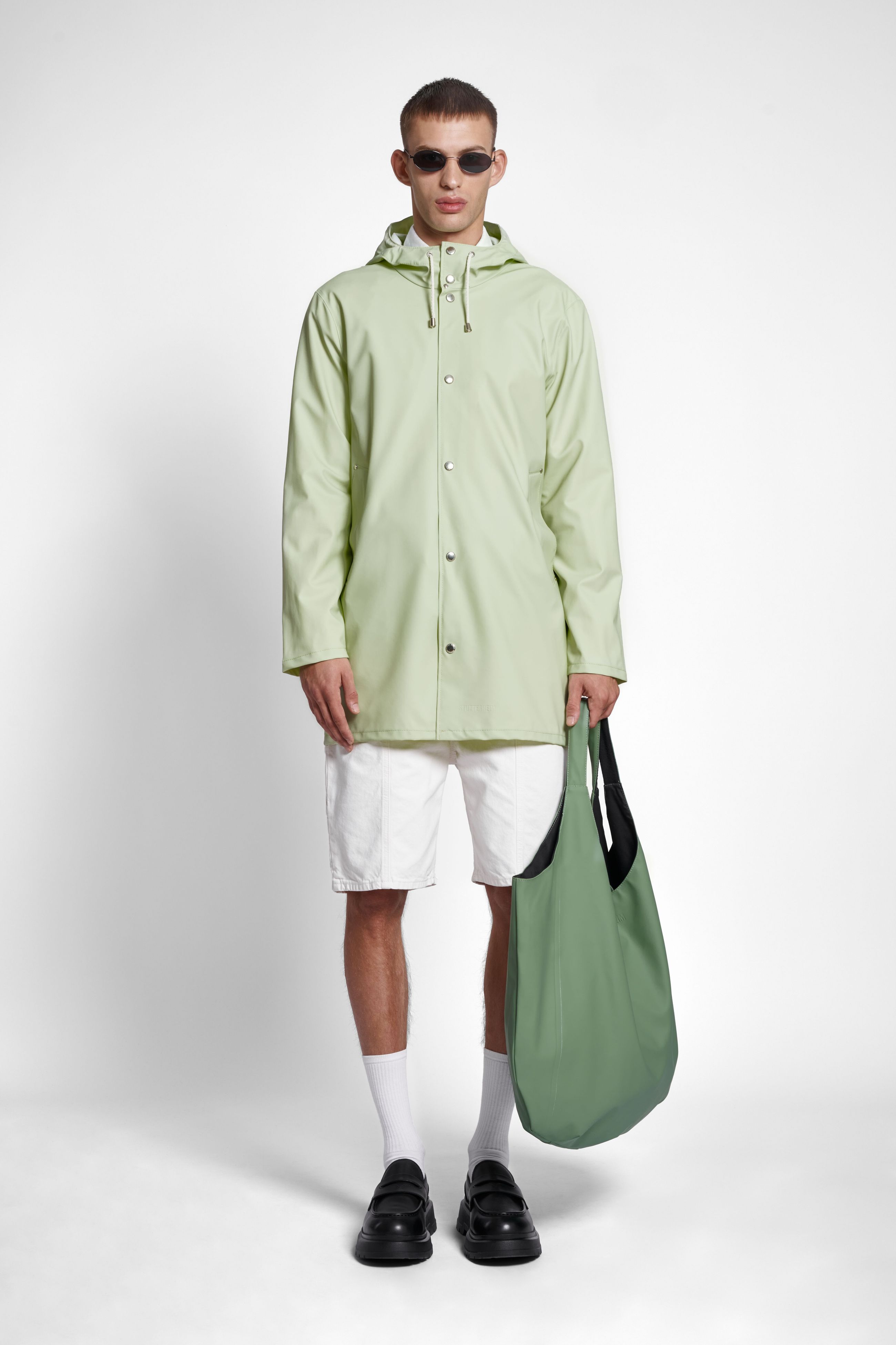 stutterheim stockholm lightweight raincoat seafoam green men jackets raincoats