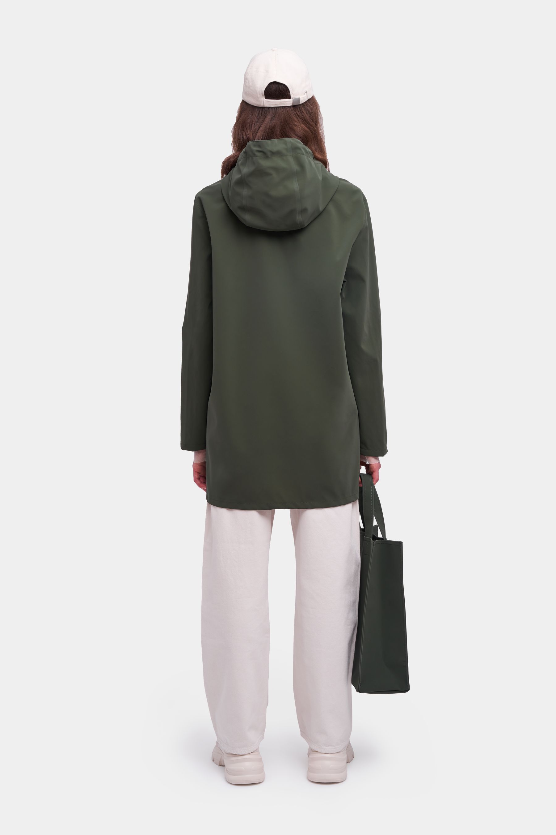 stutterheim stockholm lightweight matte raincoat dark green men jackets raincoats