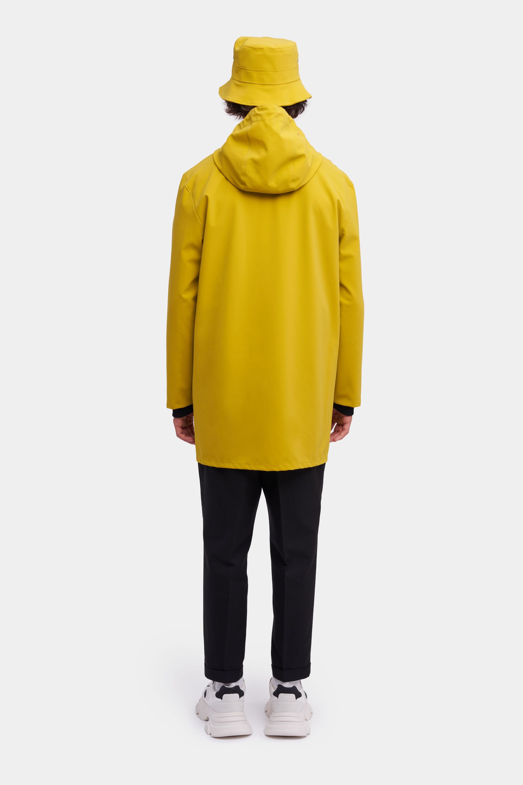stutterheim stockholm lightweight matte raincoat gold men jackets raincoats