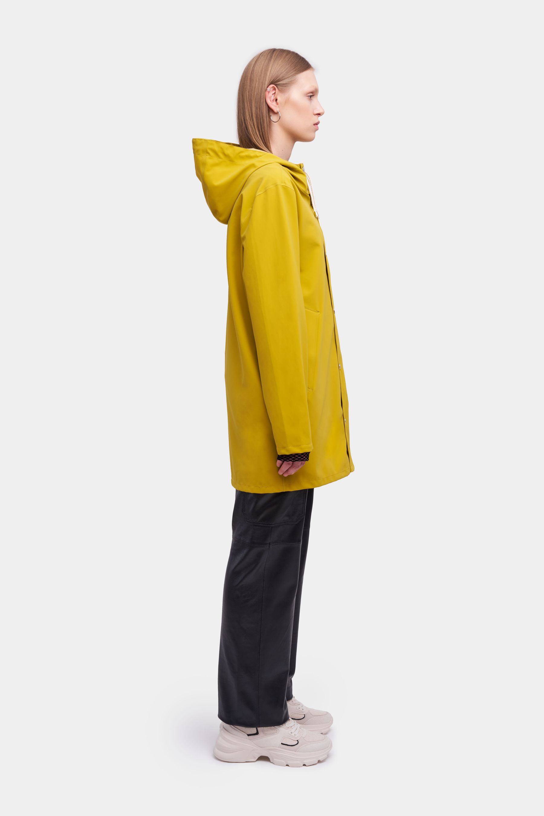 stutterheim stockholm lightweight matte raincoat gold men jackets raincoats