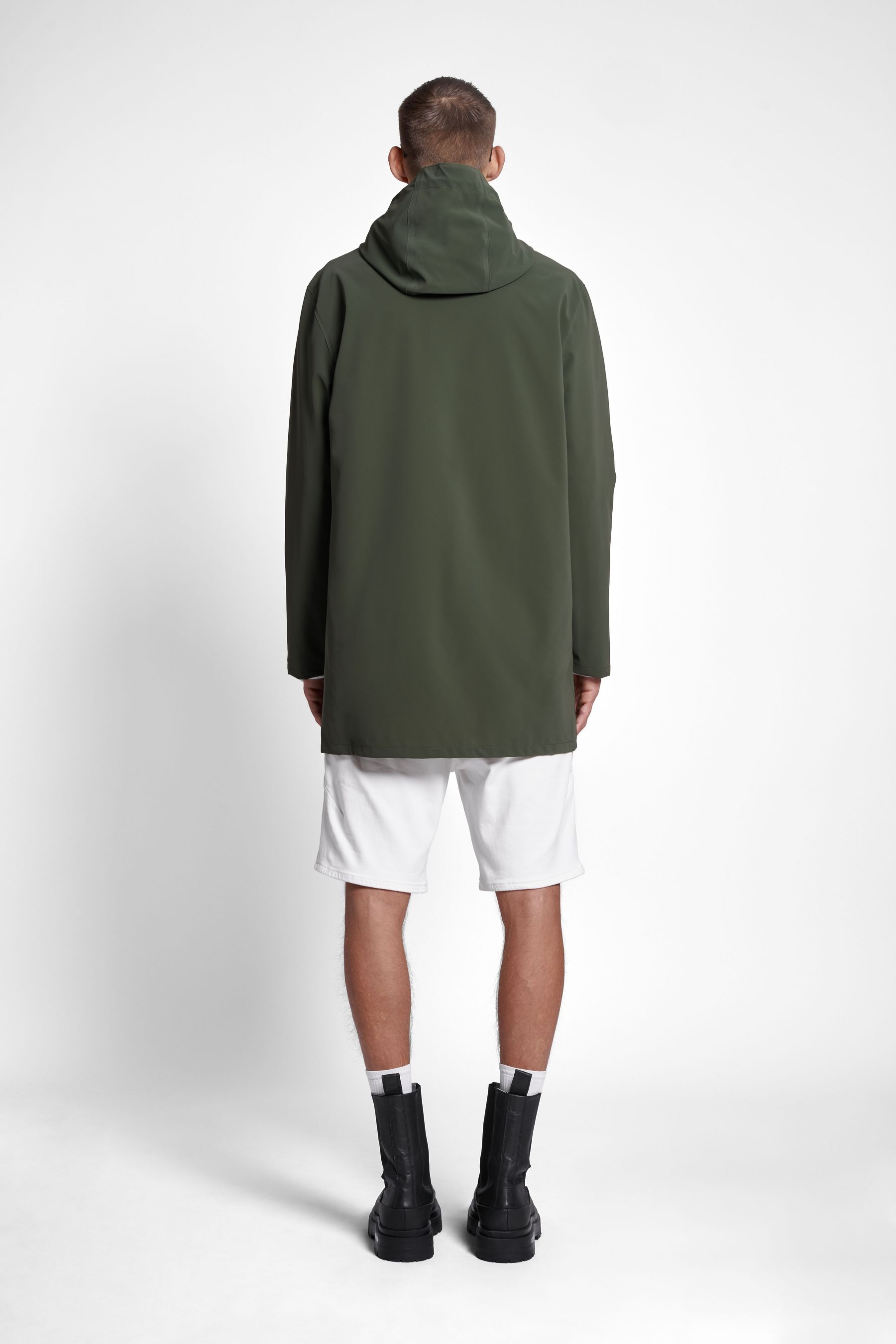 stutterheim stockholm lightweight matte raincoat green men jackets raincoats