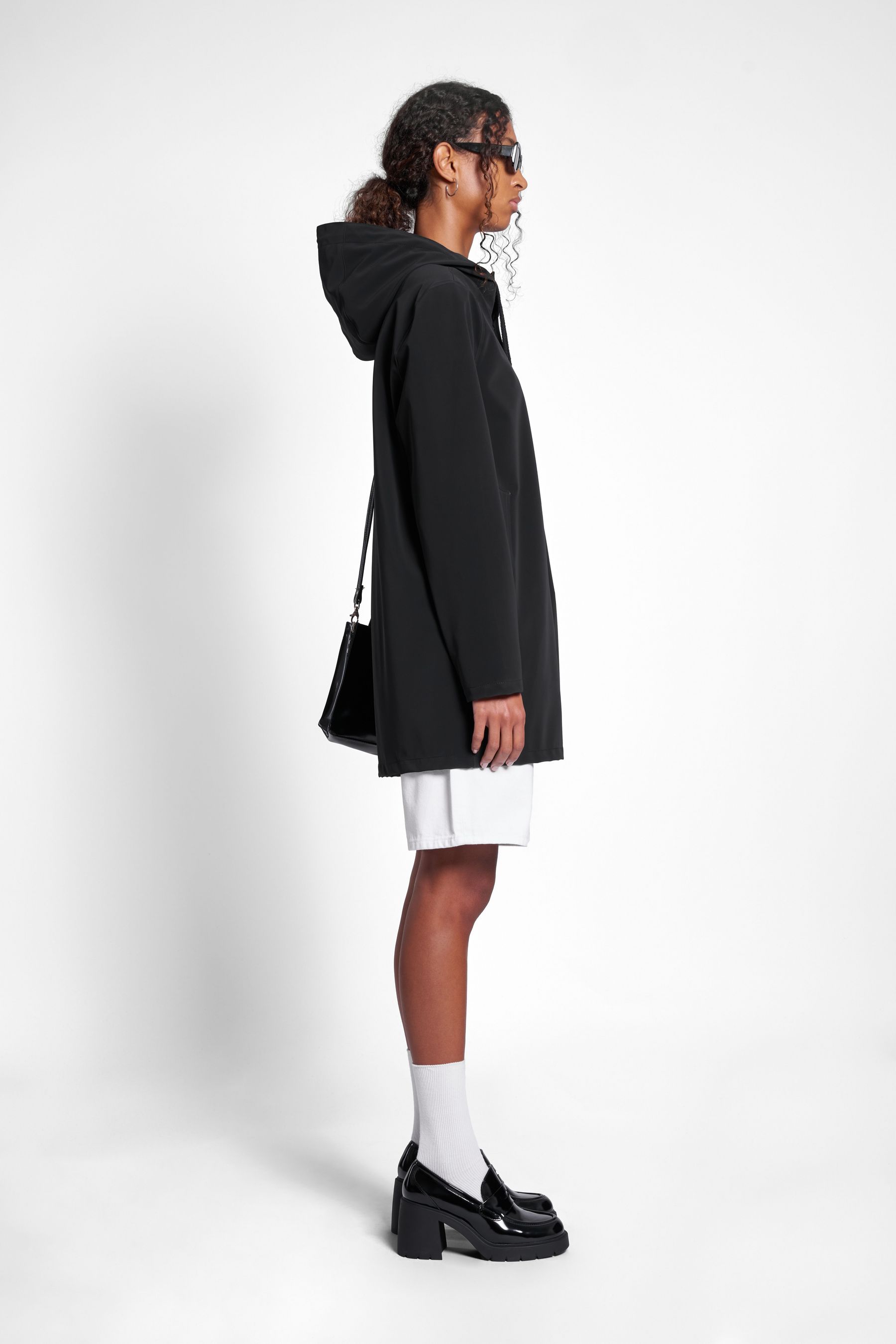 stutterheim stockholm lightweight matte raincoat black women jackets raincoats