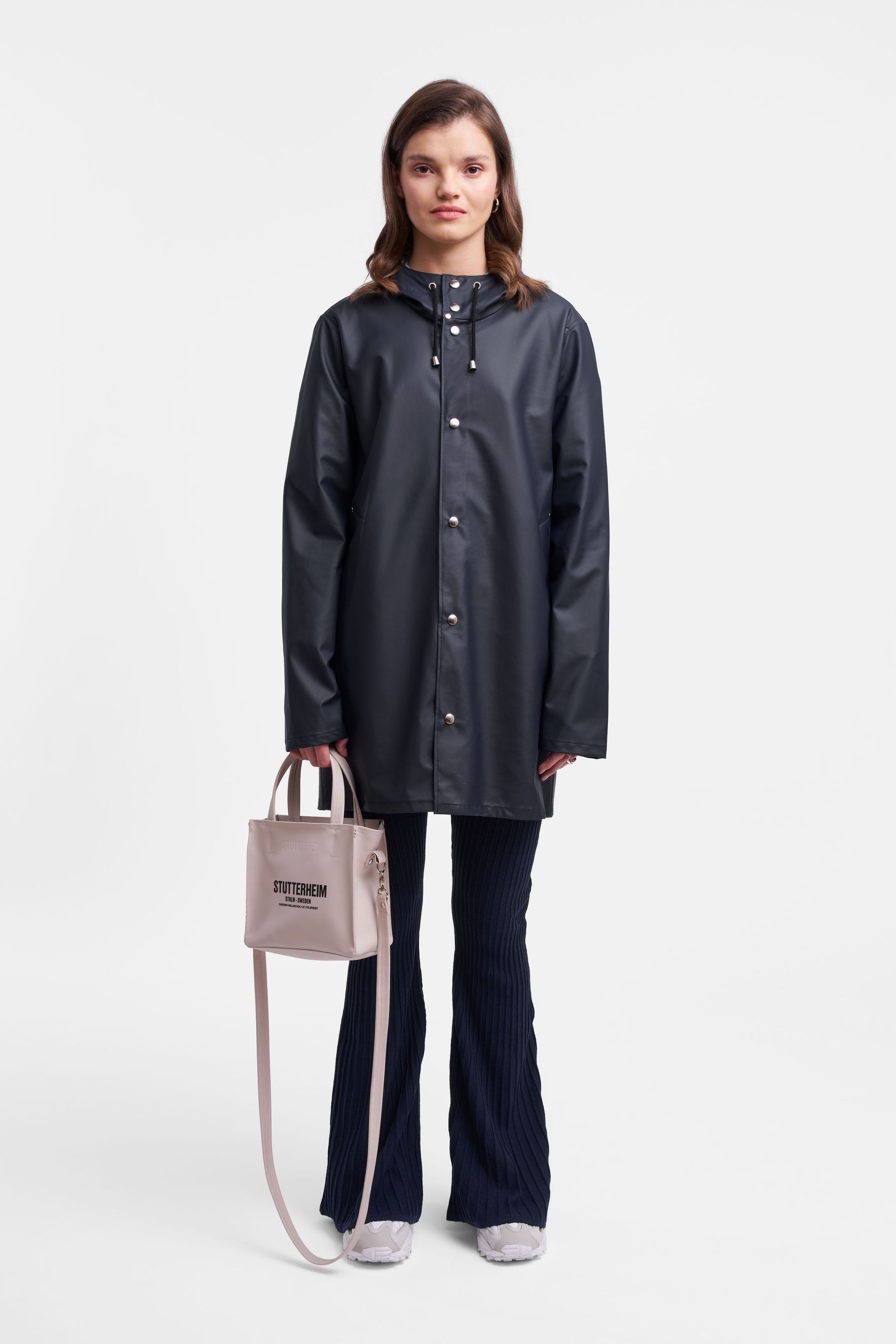 stutterheim stockholm lightweight raincoat navy women jackets raincoats