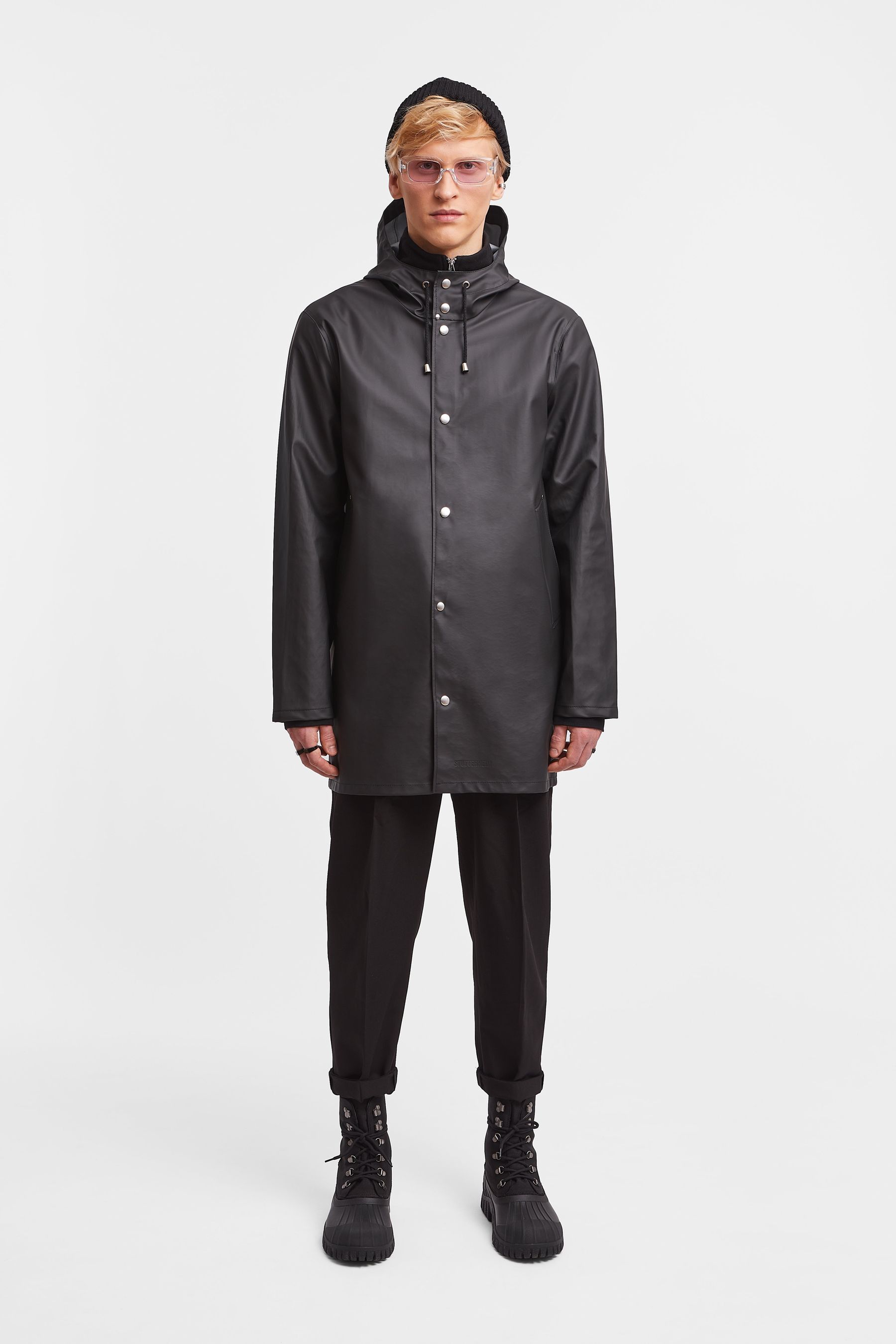 stutterheim stockholm lightweight raincoat black women jackets raincoats