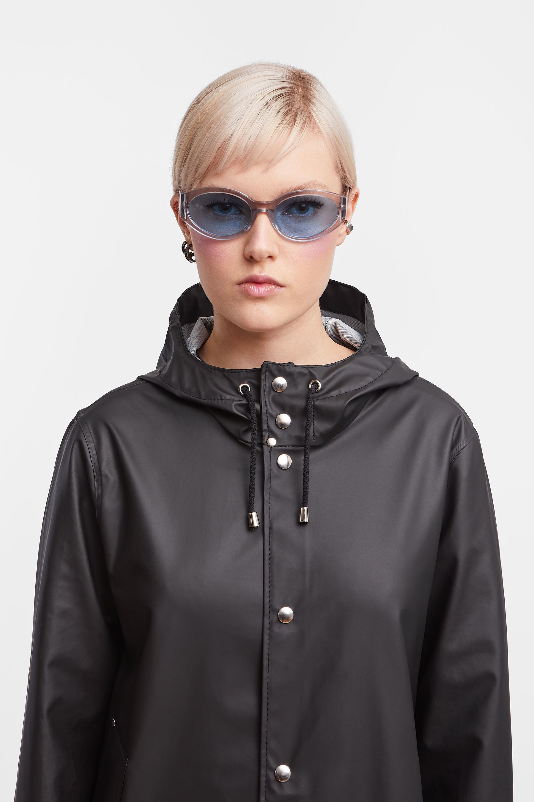 stutterheim stockholm lightweight raincoat black women jackets raincoats