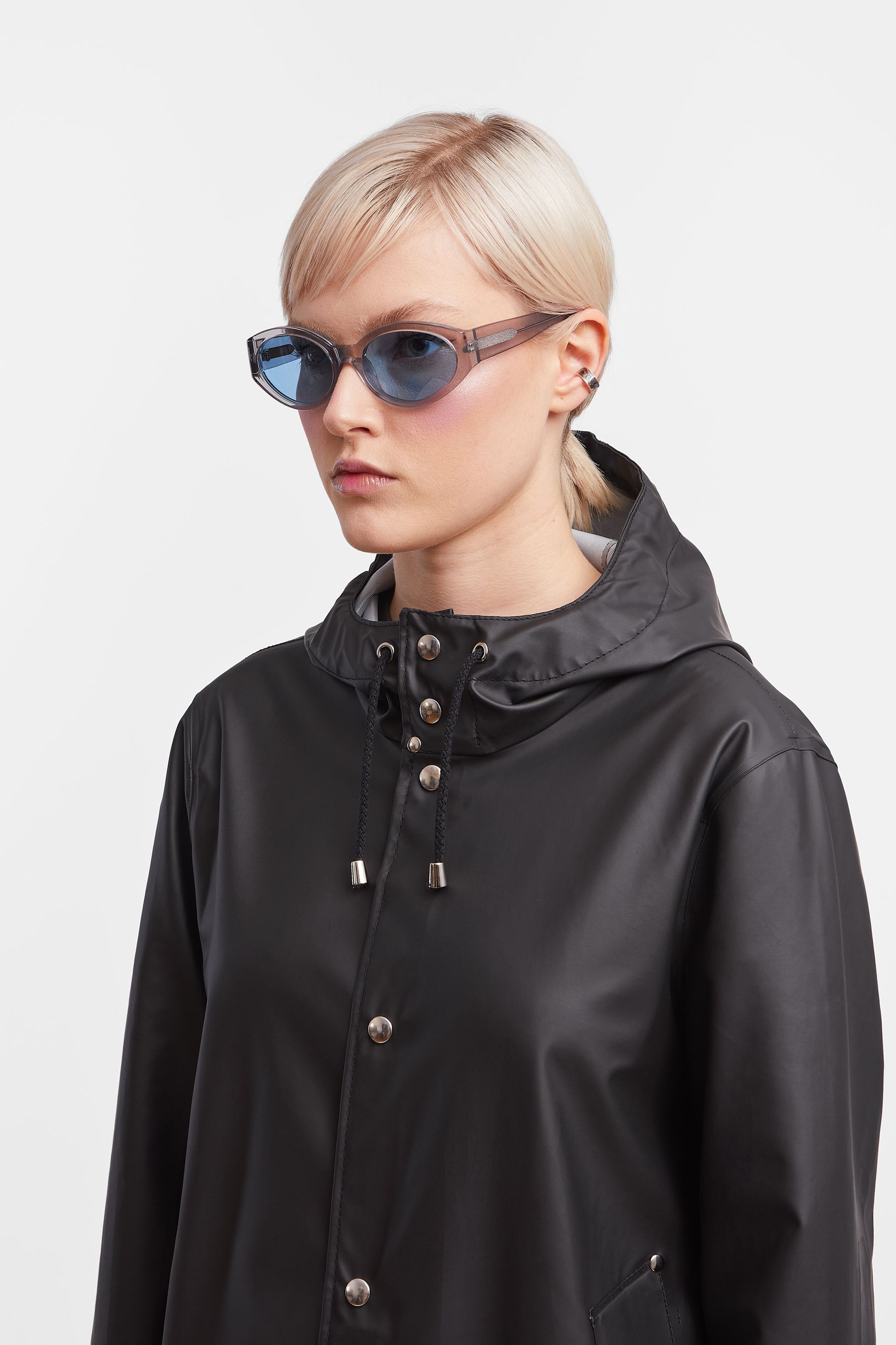 stutterheim stockholm lightweight raincoat black women jackets raincoats