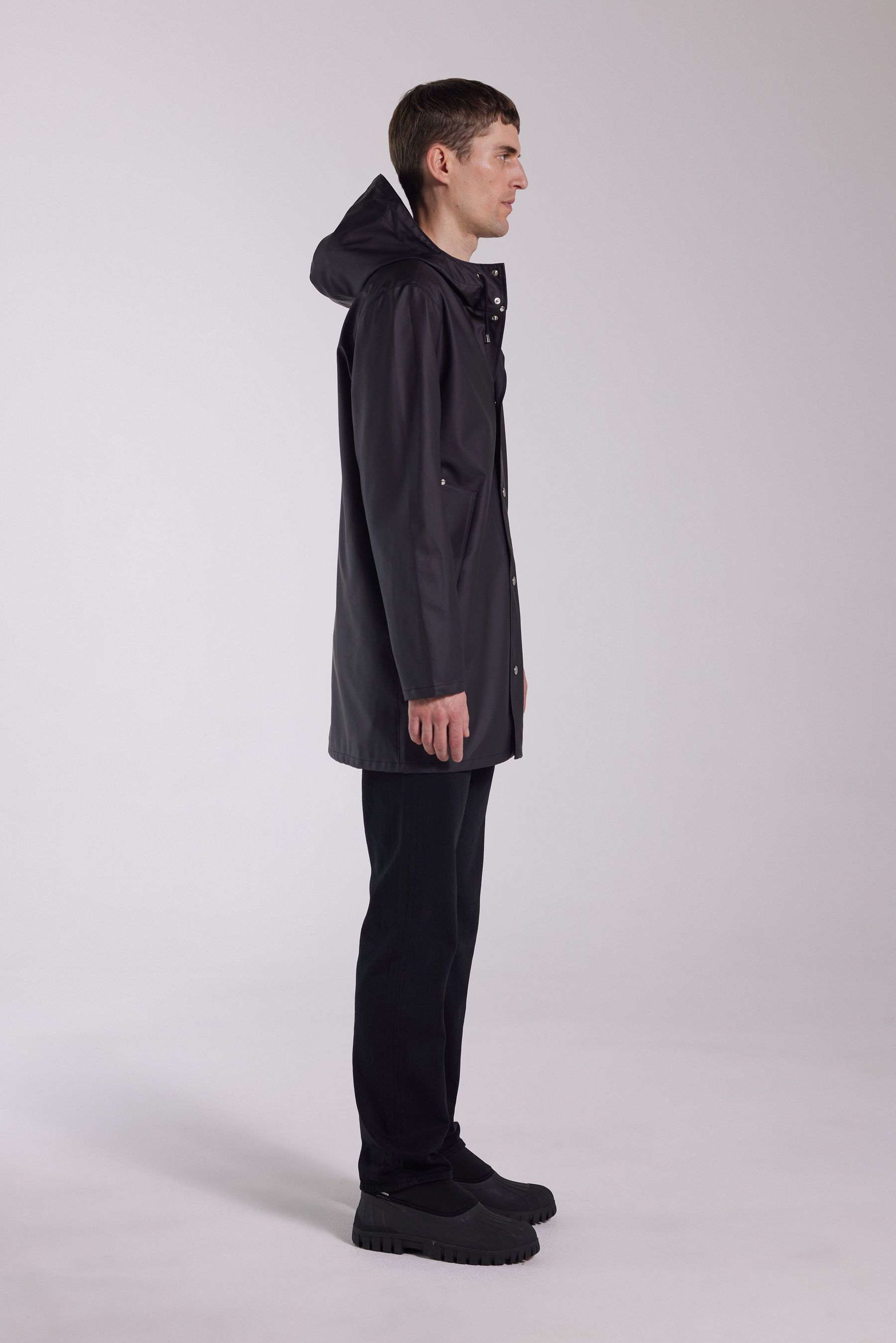 stutterheim stockholm lightweight raincoat black women jackets raincoats