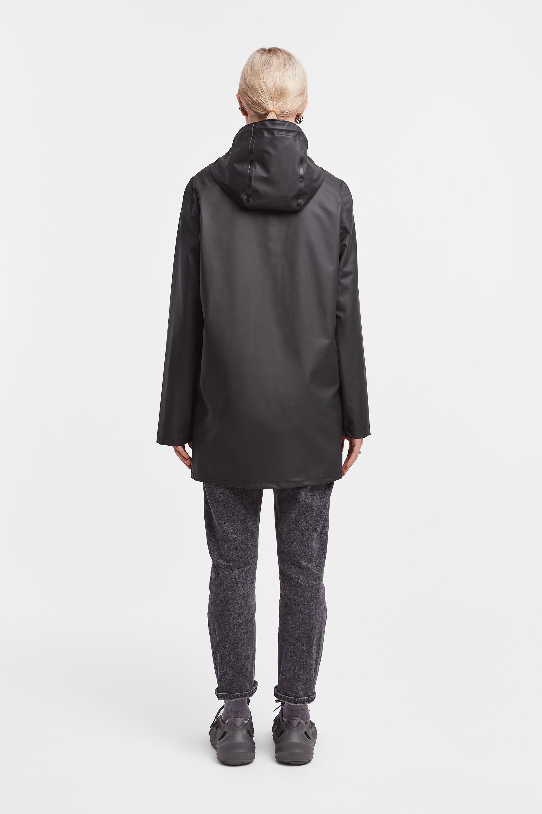 stutterheim stockholm lightweight raincoat black women jackets raincoats