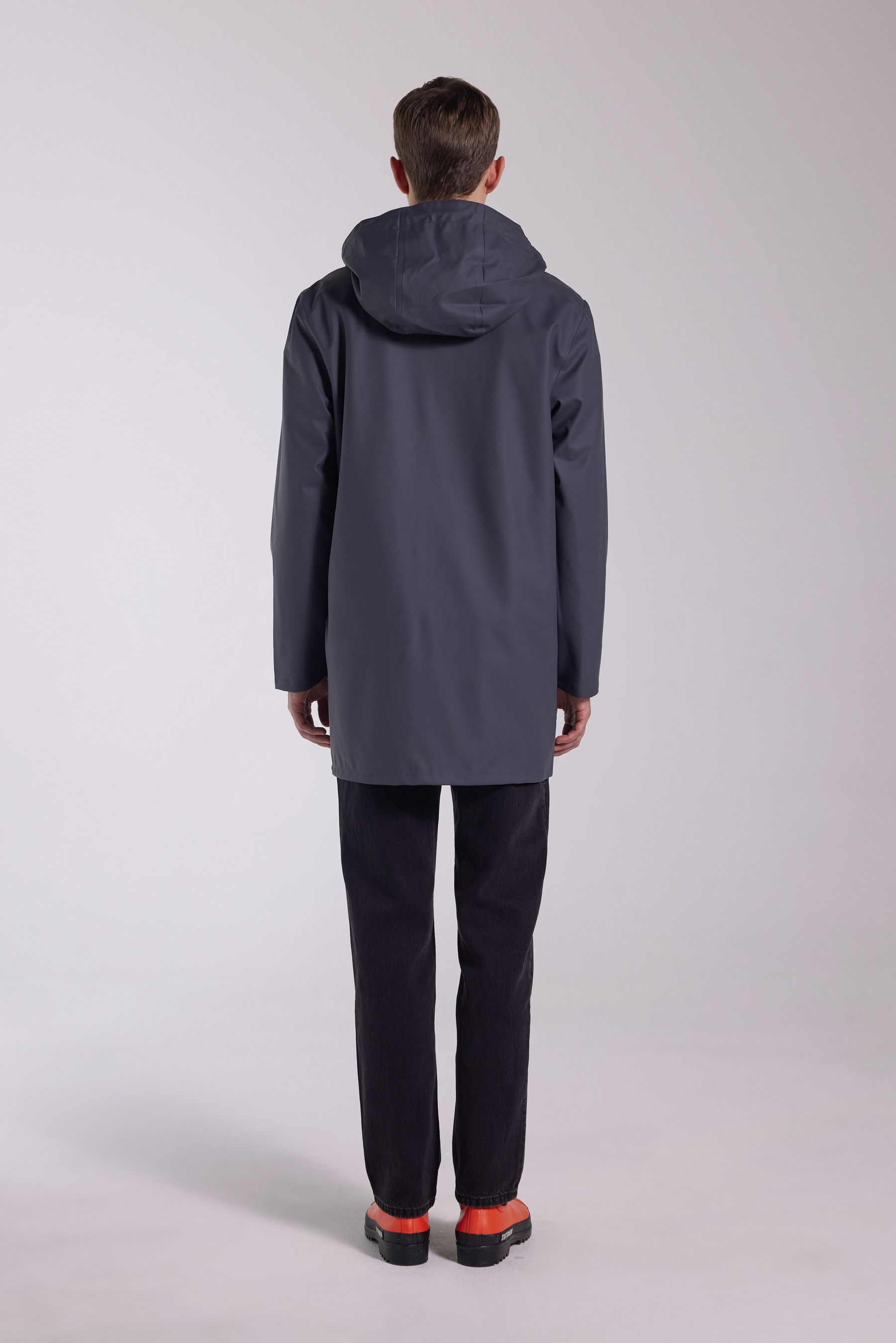 stutterheim stockholm lightweight raincoat charcoal women jackets raincoats