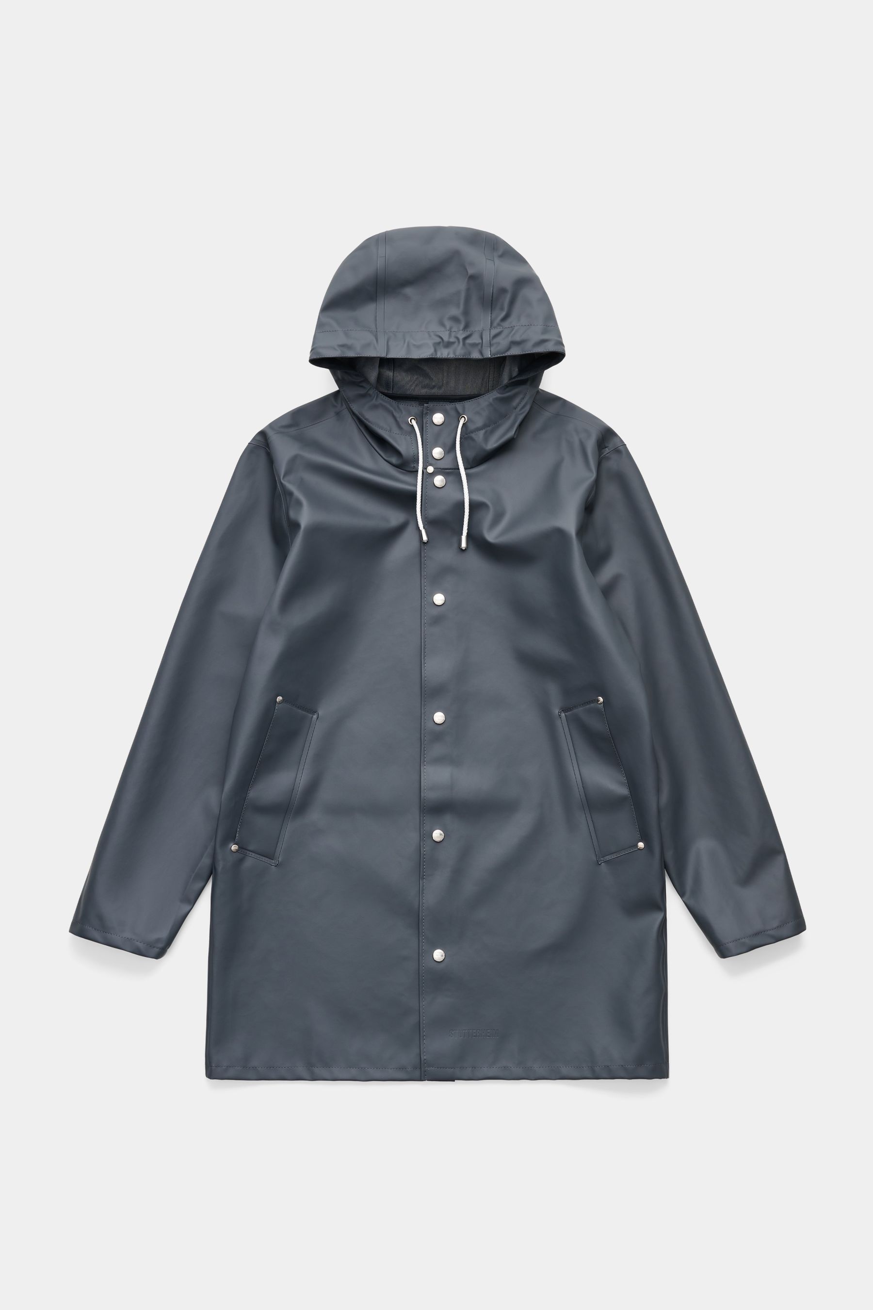stutterheim stockholm lightweight raincoat charcoal women jackets raincoats