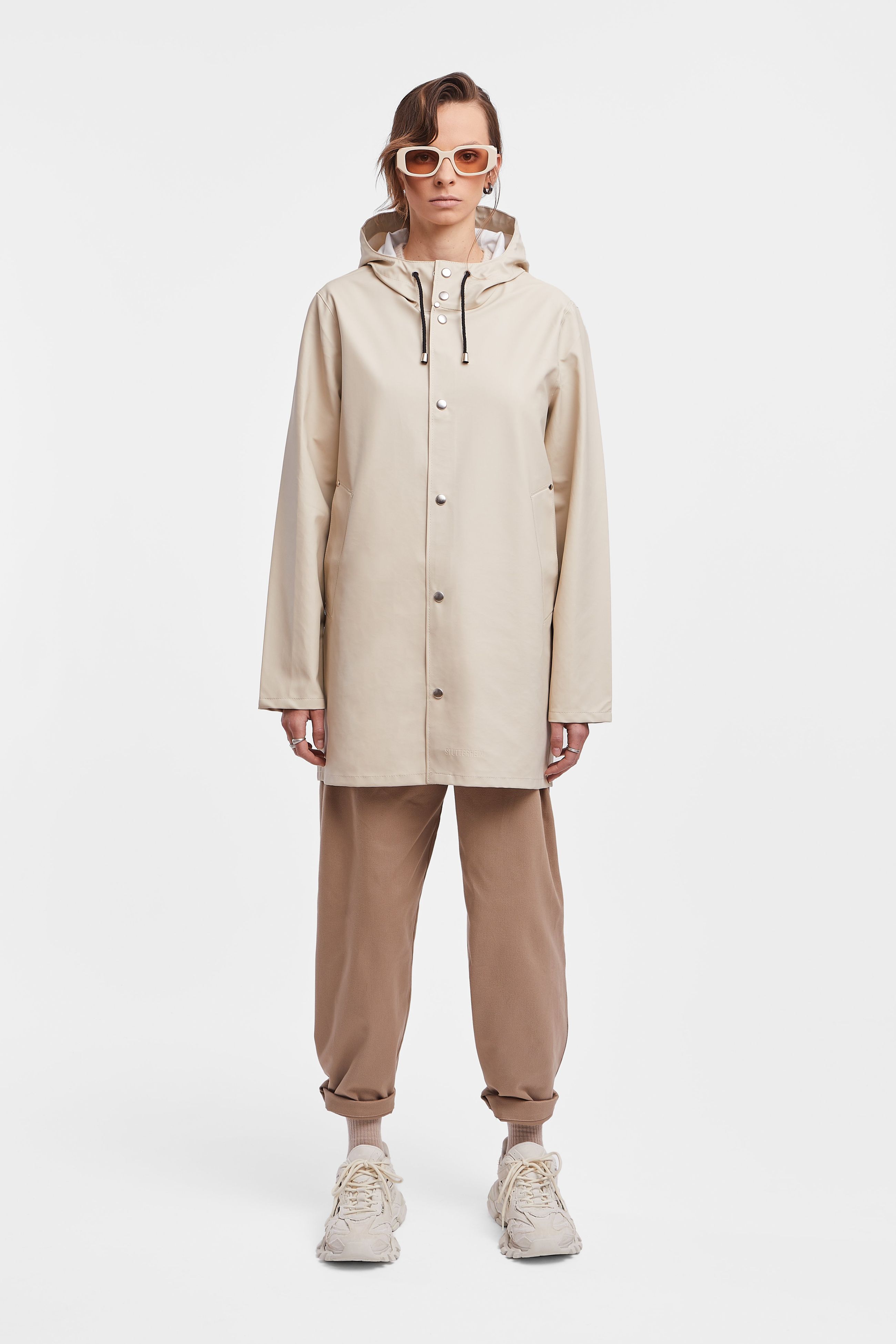 stutterheim stockholm lightweight raincoat oyster women jackets raincoats