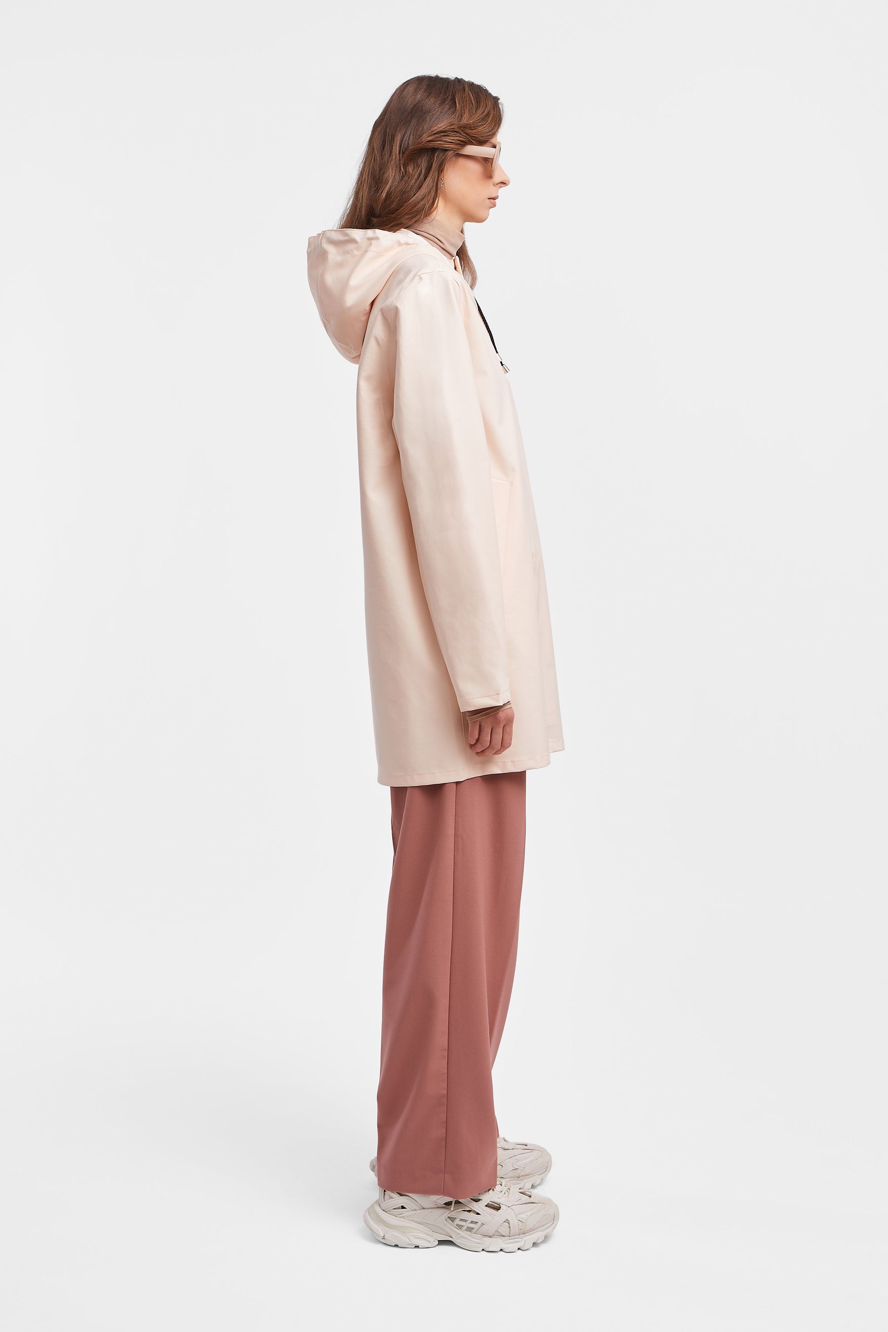 stutterheim stockholm lightweight raincoat peach women jackets raincoats