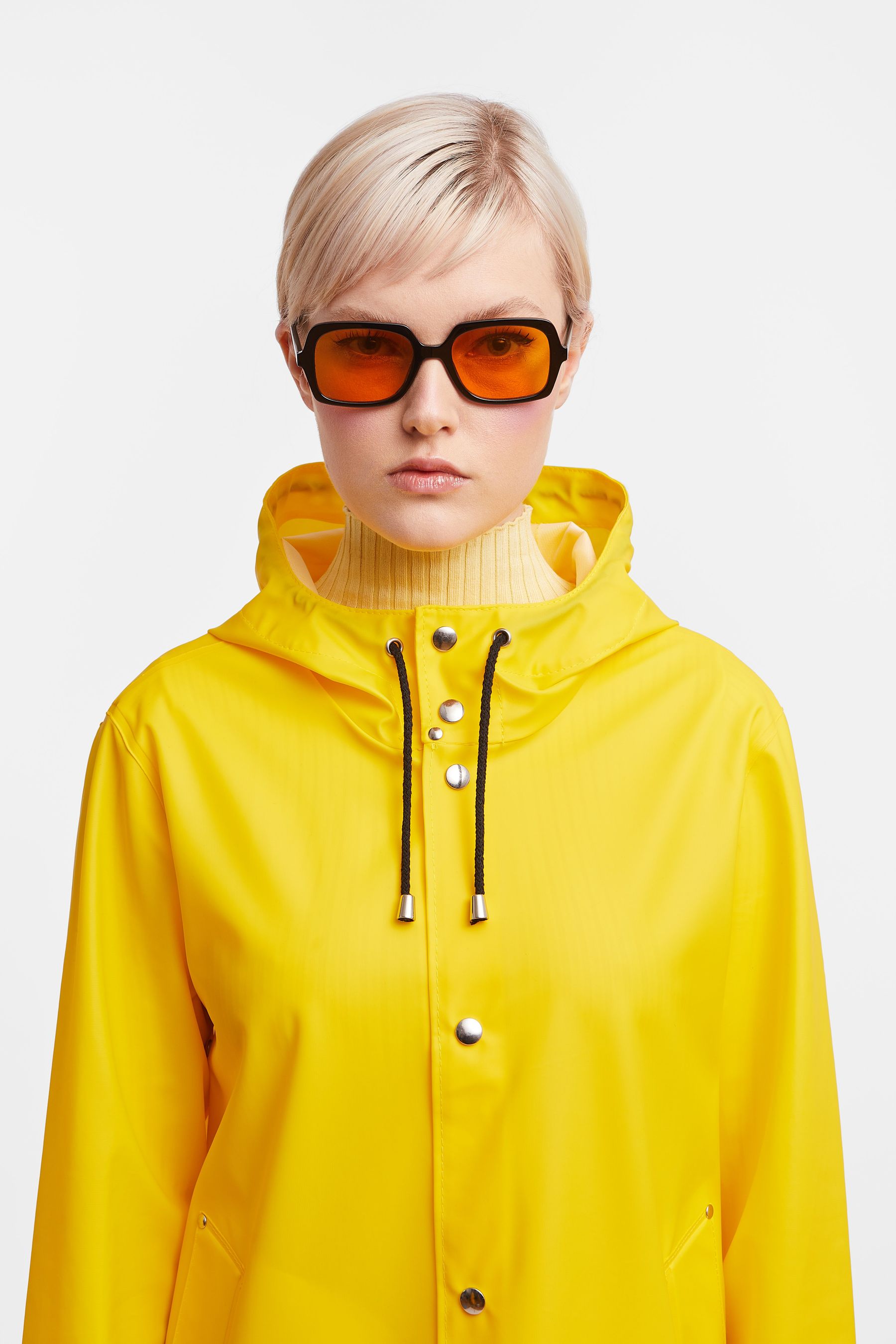 stutterheim stockholm lightweight raincoat yellow women jackets raincoats