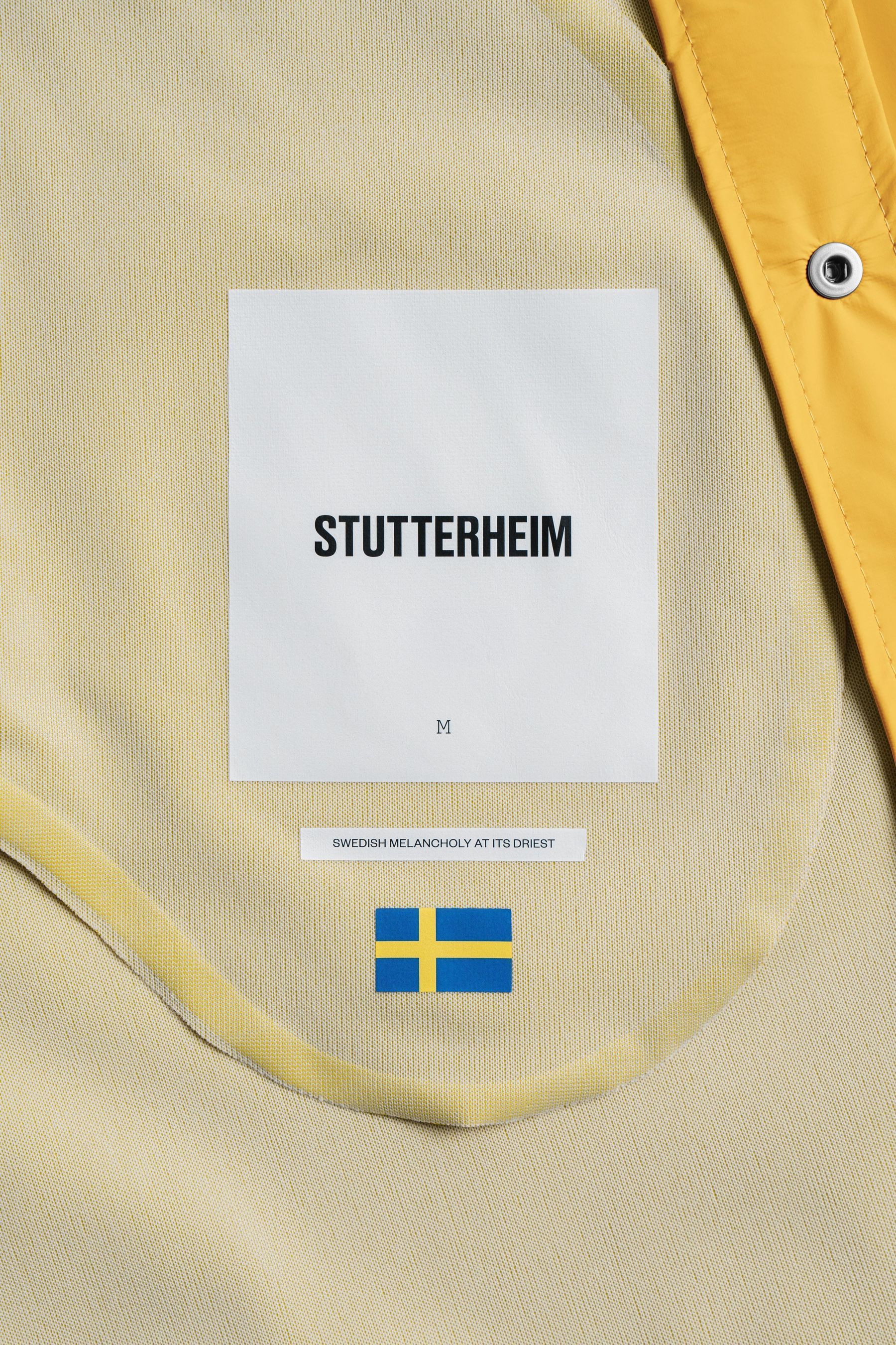 stutterheim stockholm lightweight raincoat yellow men jackets raincoats