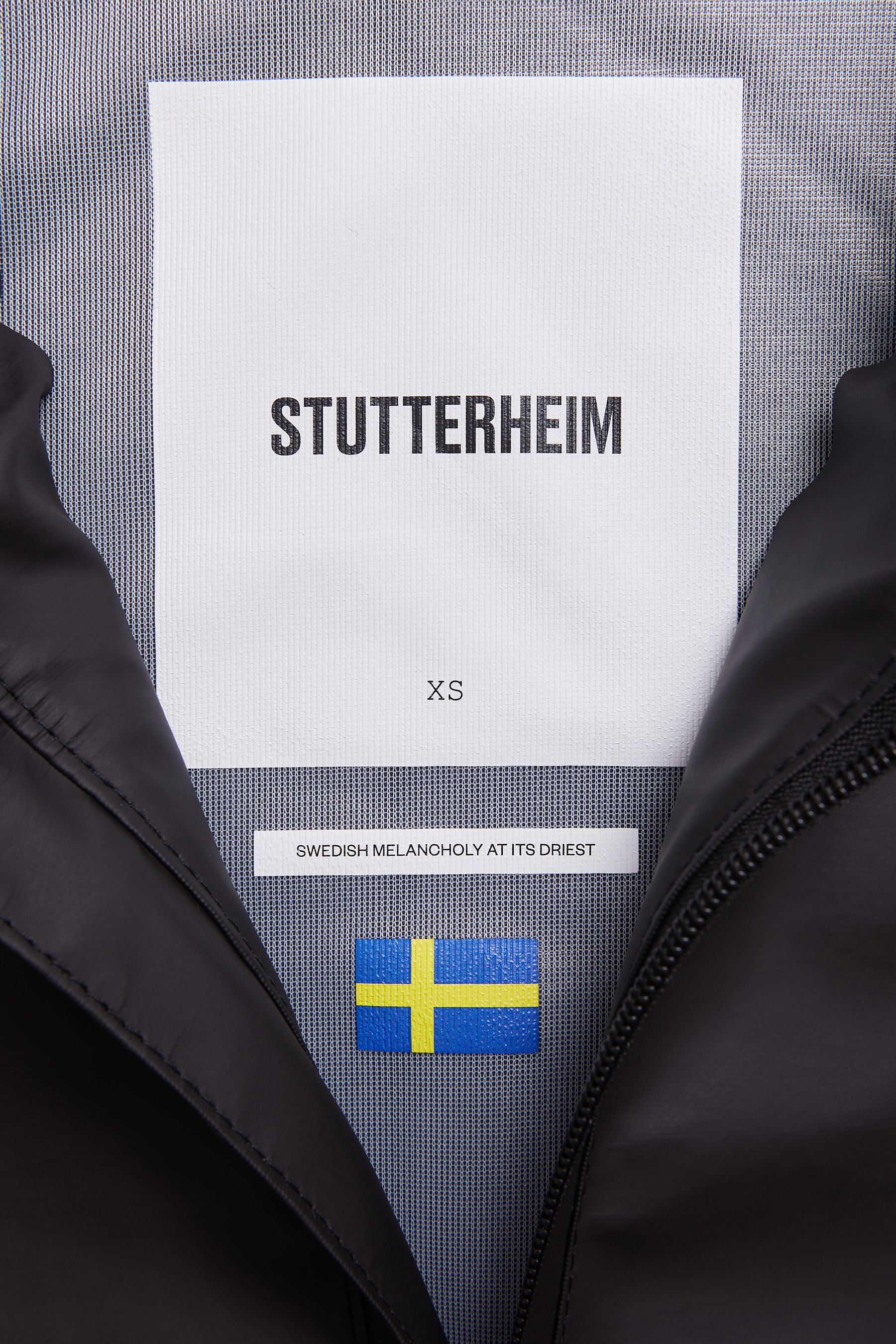 stutterheim stockholm lightwight zip raincoat black men jackets raincoats