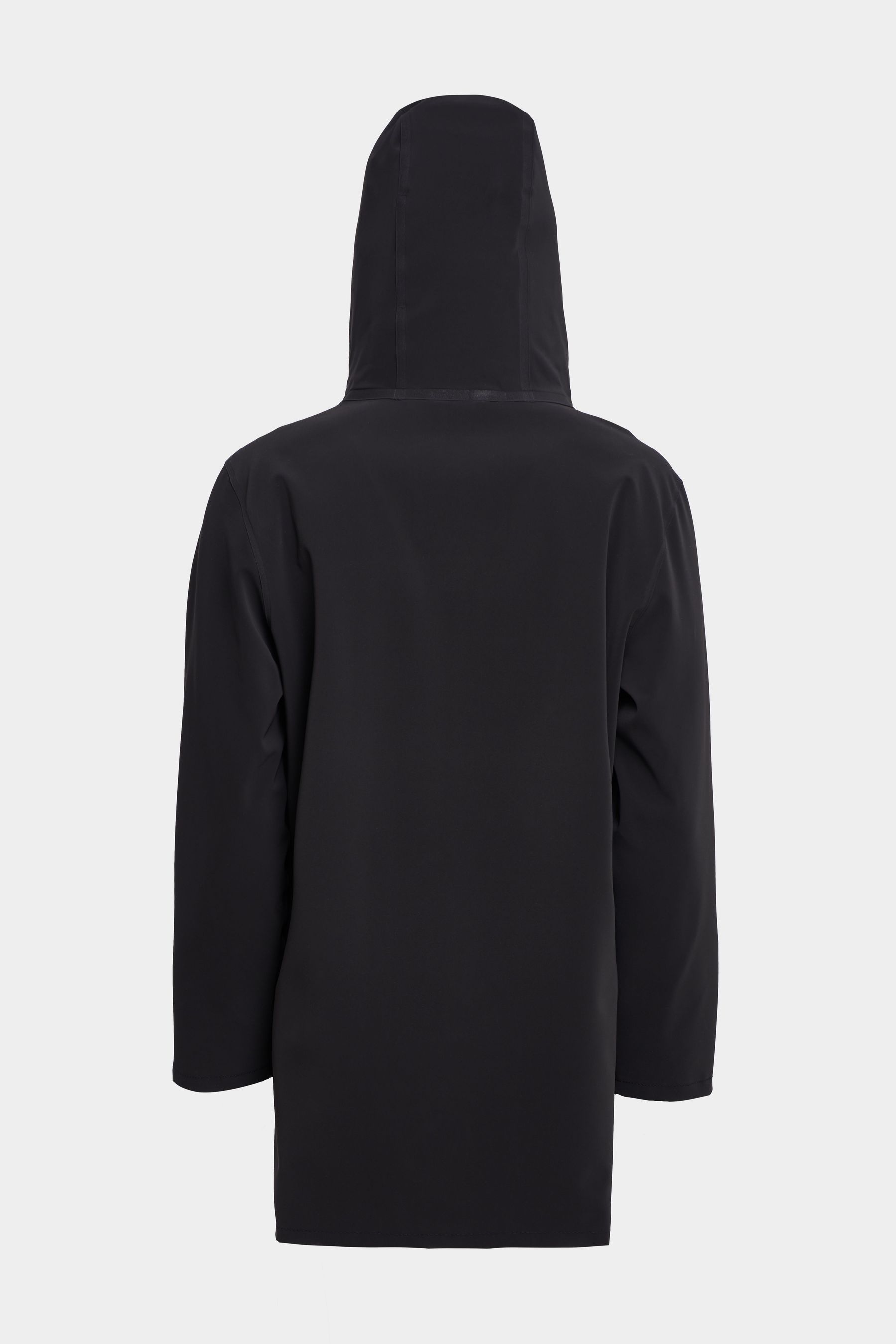 stutterheim stockholm lightweight matte zip raincoat black men jackets raincoats