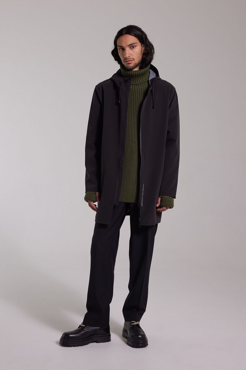 Stutterheim Stockholm Lightweight Matte Zip Raincoat