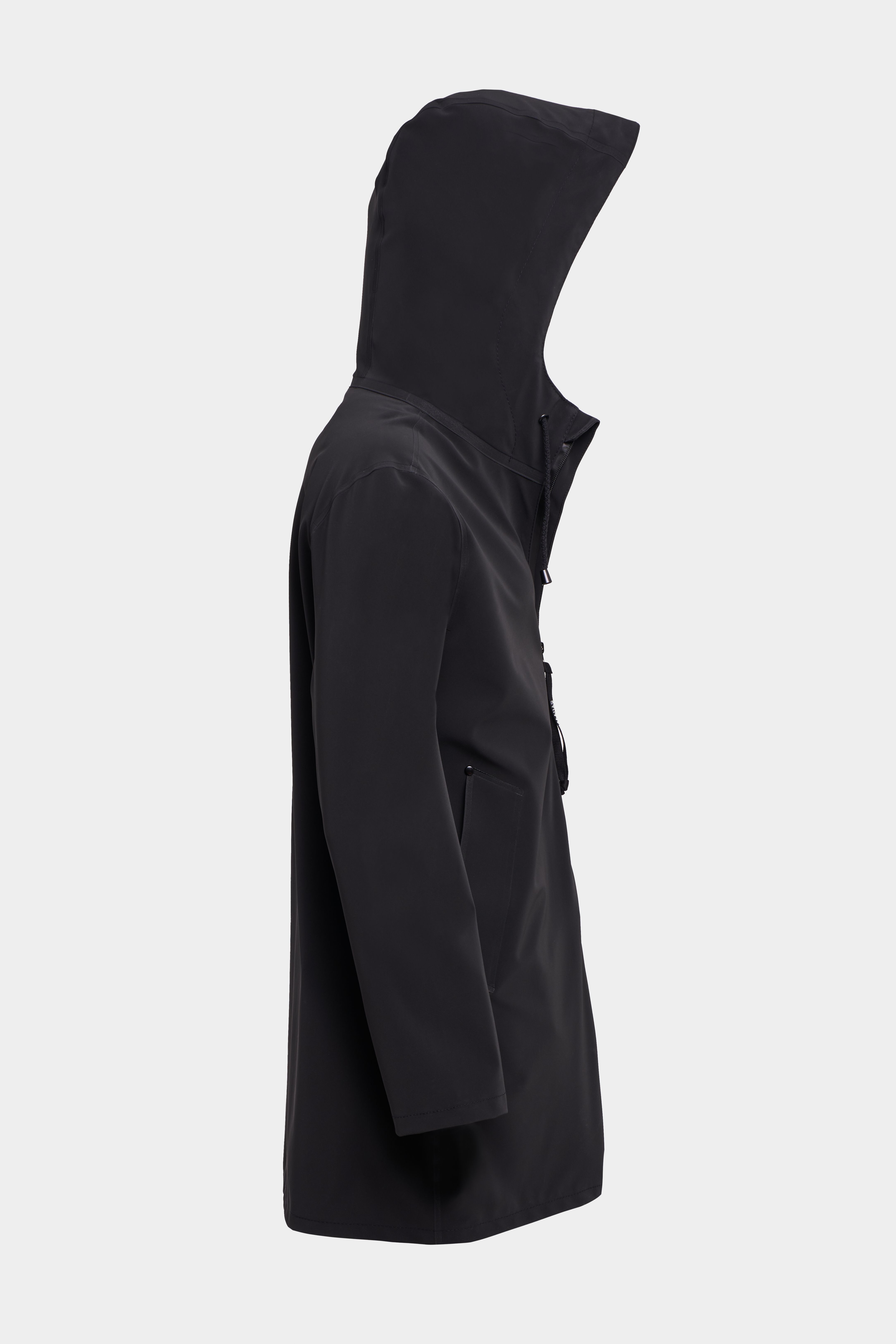 Stockholm Lightweight Matte Zip Raincoat Black | STUTTERHEIM US