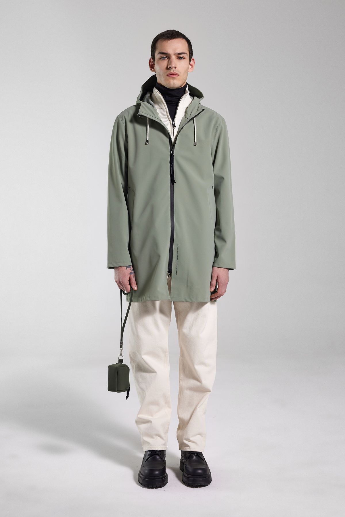 Stutterheim Stockholm Lightweight Zip Matte Raincoat