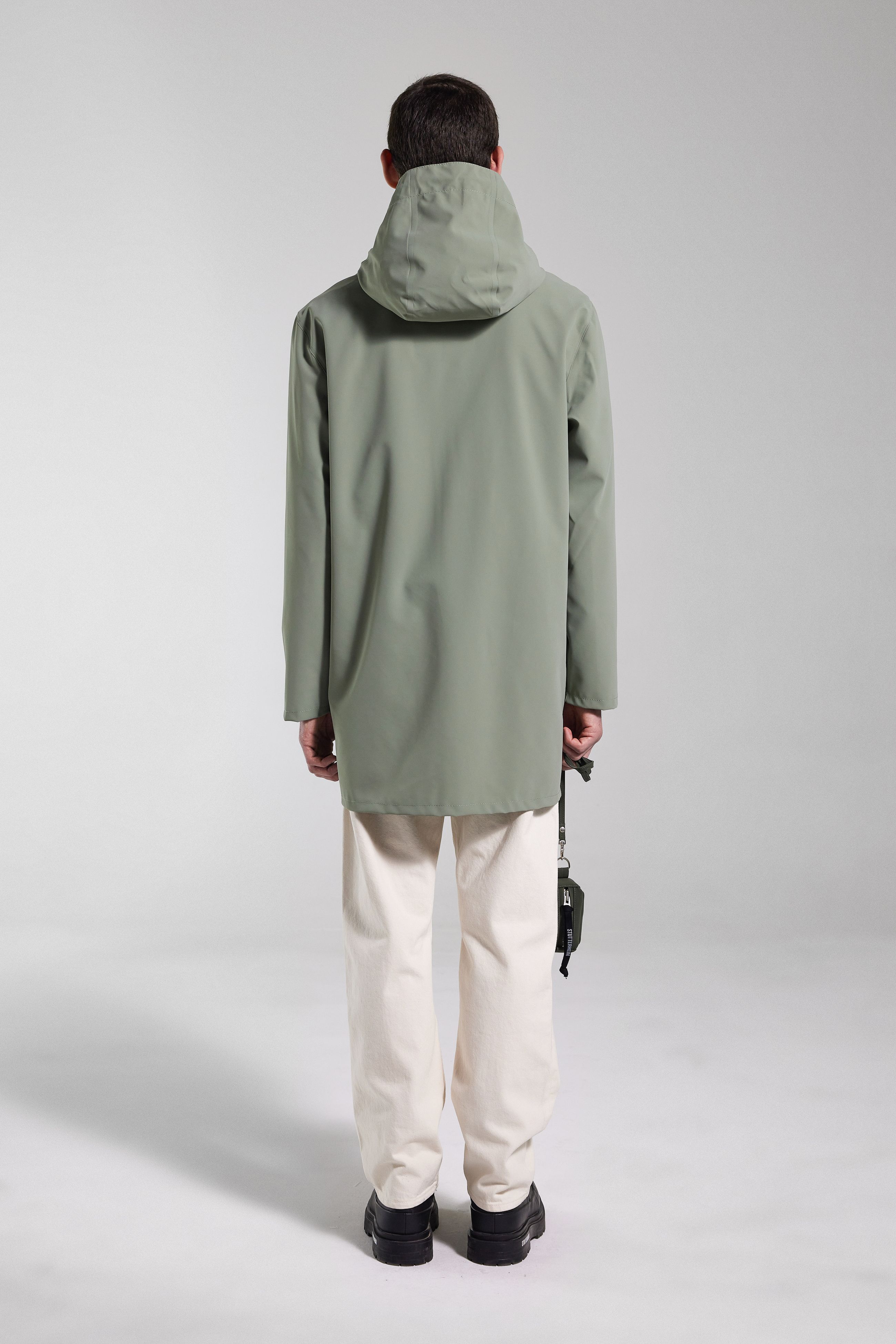 Stutterheim Stockholm Lightweight Zip Matte Raincoat In Comet