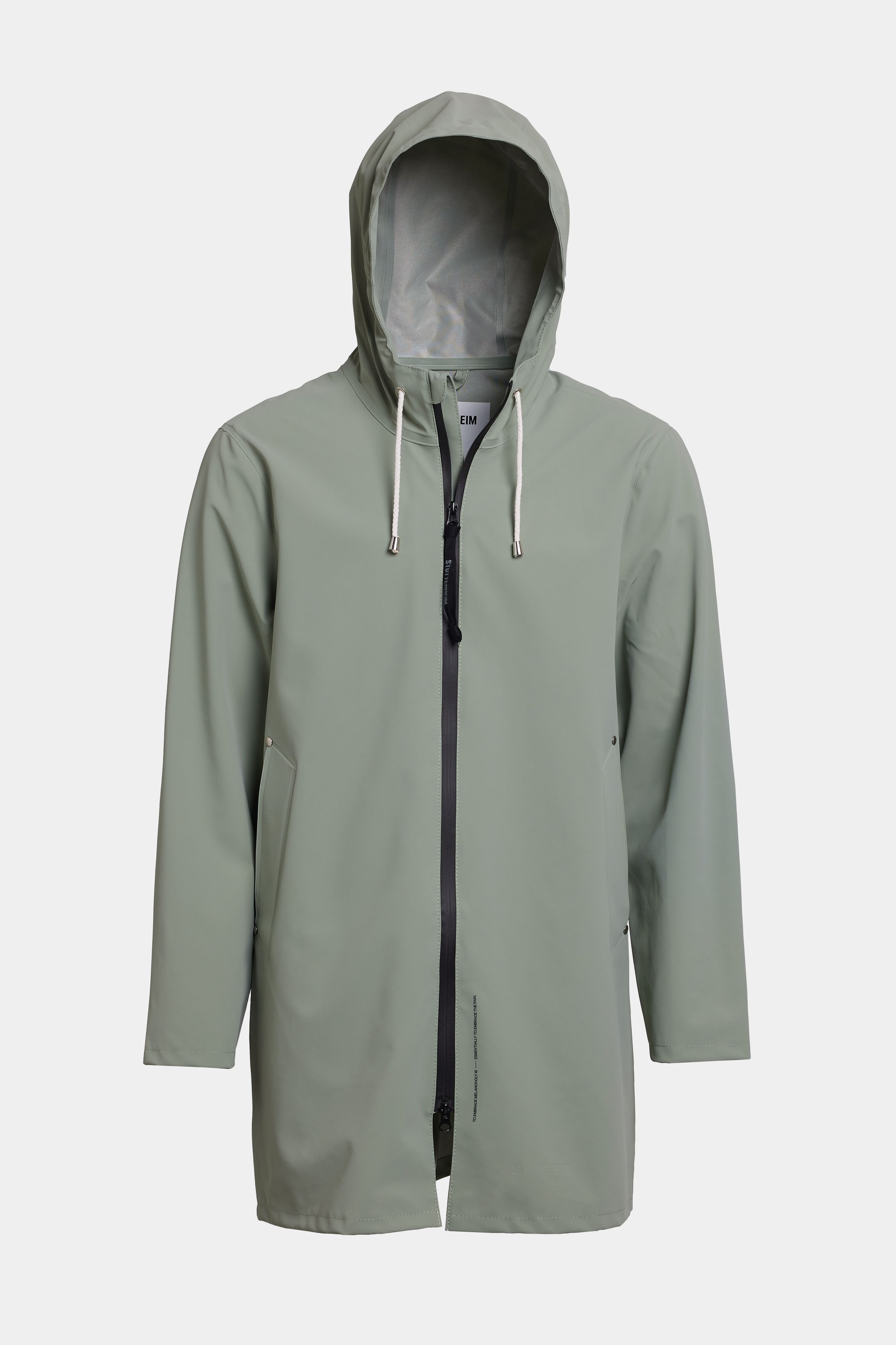 Stutterheim Stockholm Lightweight Zip Matte Raincoat In Comet