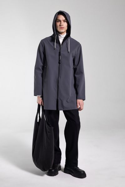 Stockholm Lightweight Zip Matte Raincoat Metal | STUTTERHEIM US