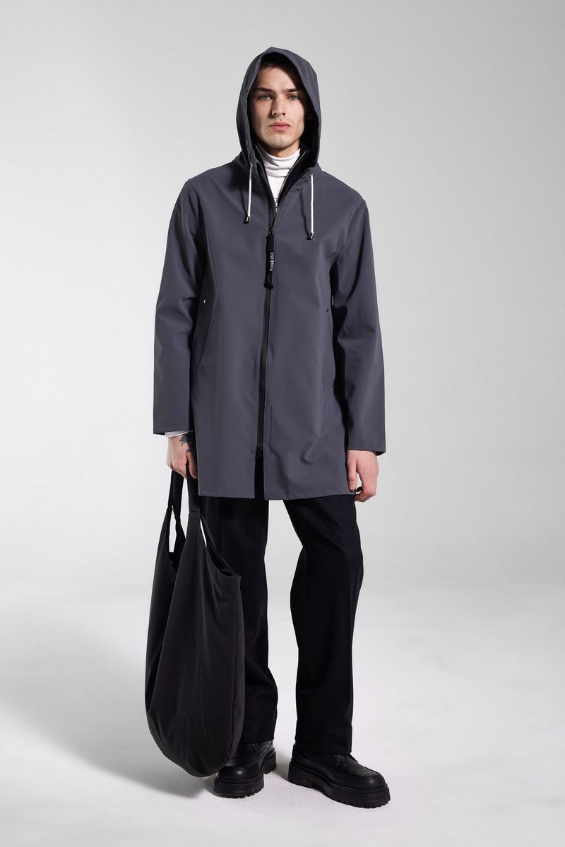 Stutterheim Stockholm Lightweight Zip Matte Raincoat