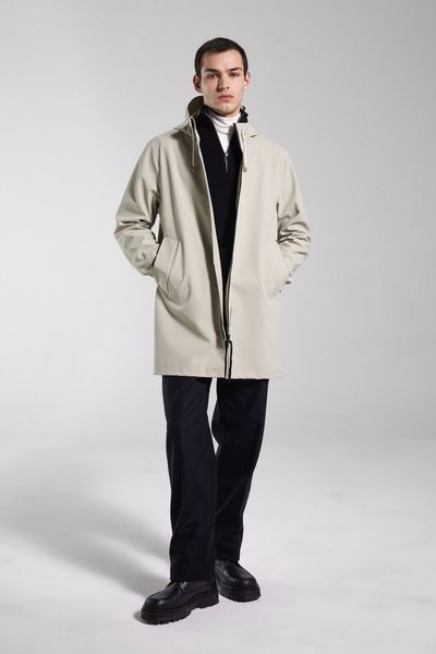 Stockholm Lightweight Zip Matte Raincoat Pelican | STUTTERHEIM US