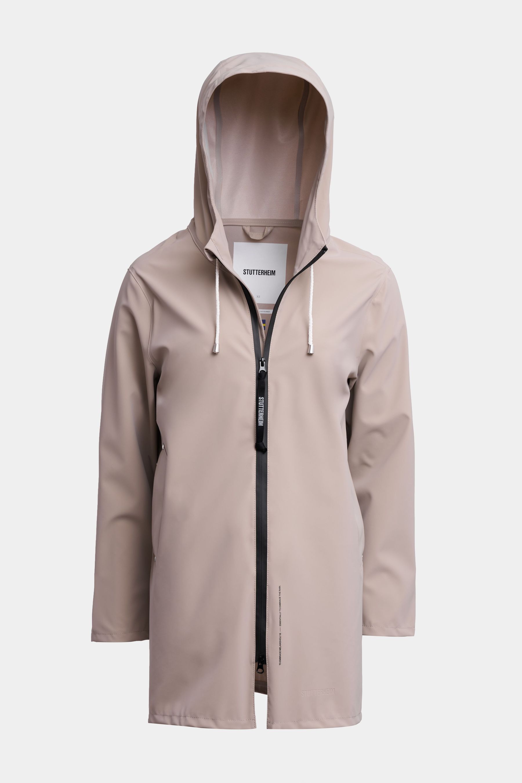 stutterheim stockholm lightweight matte zip raincoat potato men jackets raincoats