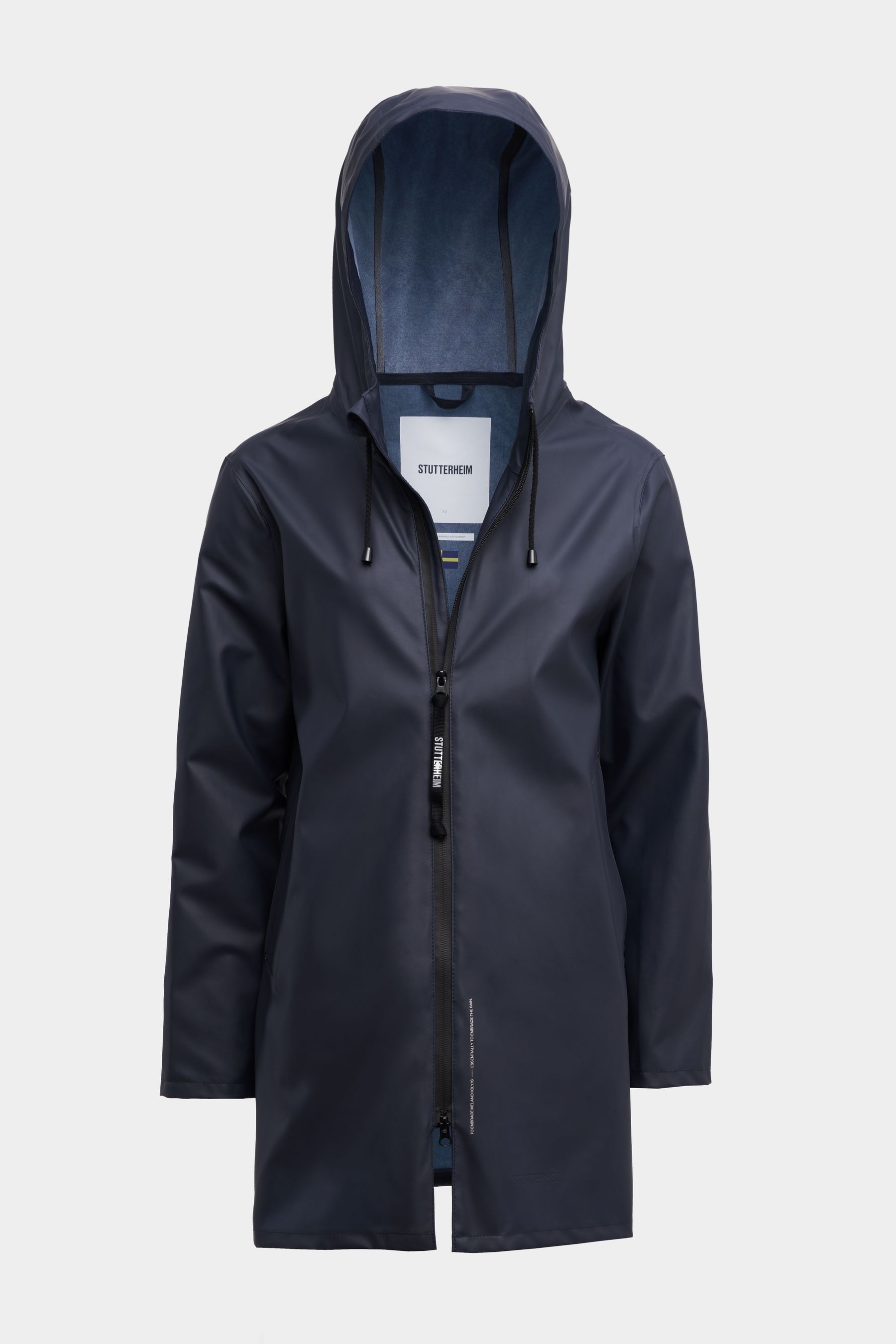 stutterheim stockholm lightweight zip raincoat navy men jackets raincoats